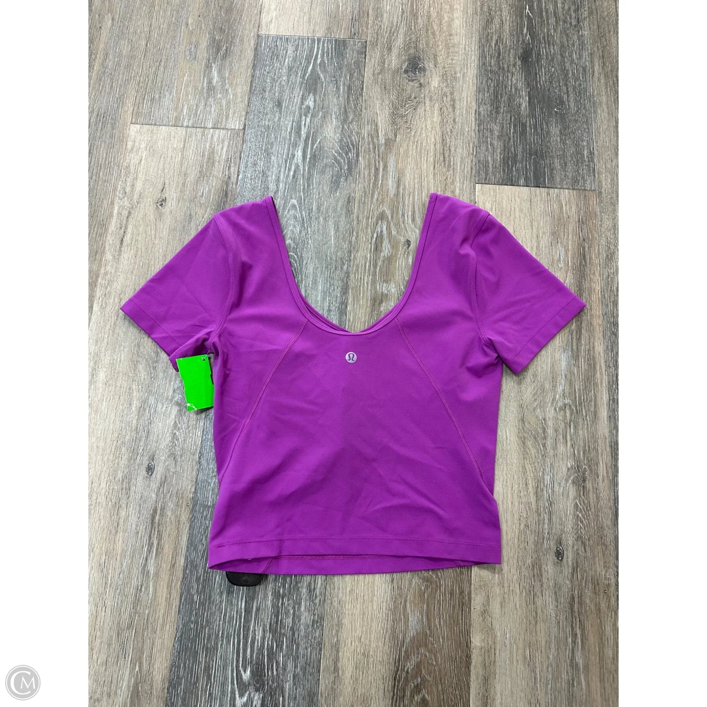 Athletic Top Short Sleeve By Lululemon In Purple, Size: 4