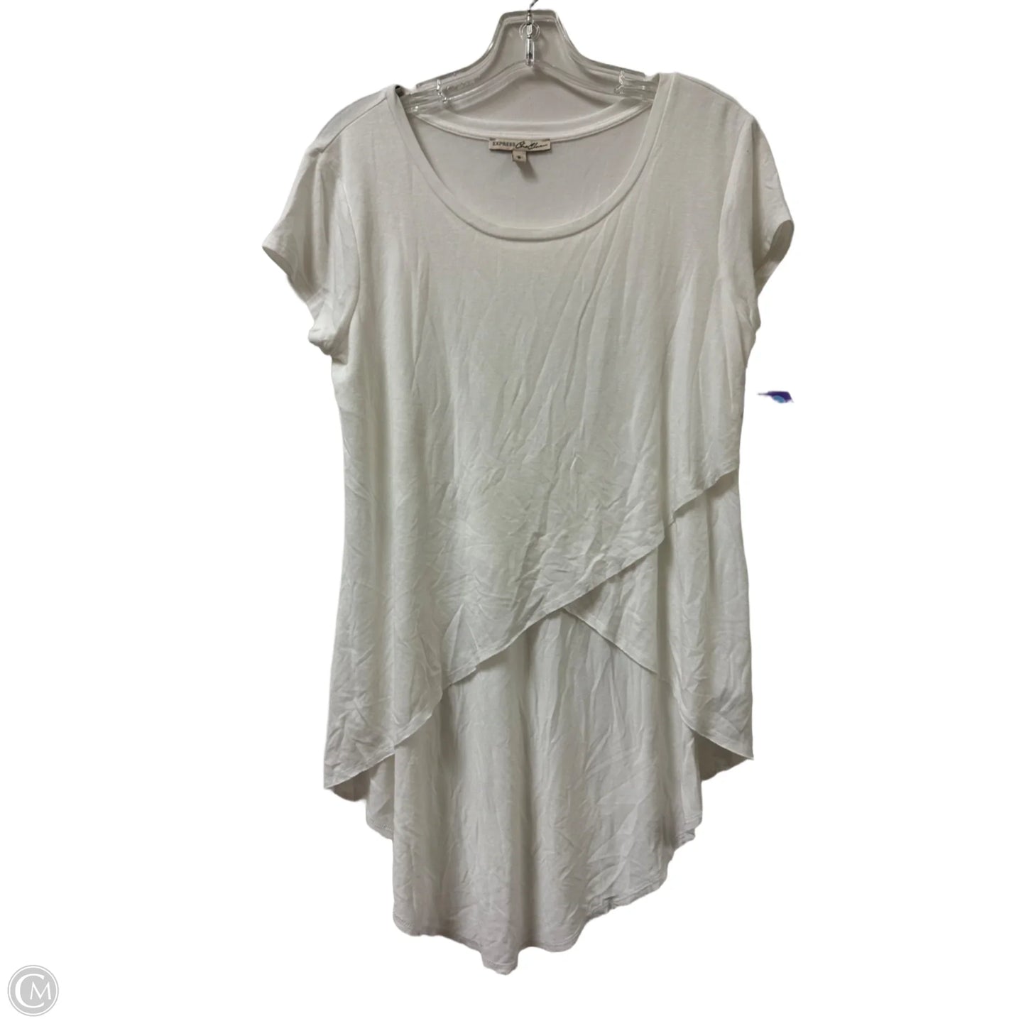 Tunic Short Sleeve By Express In White, Size: M