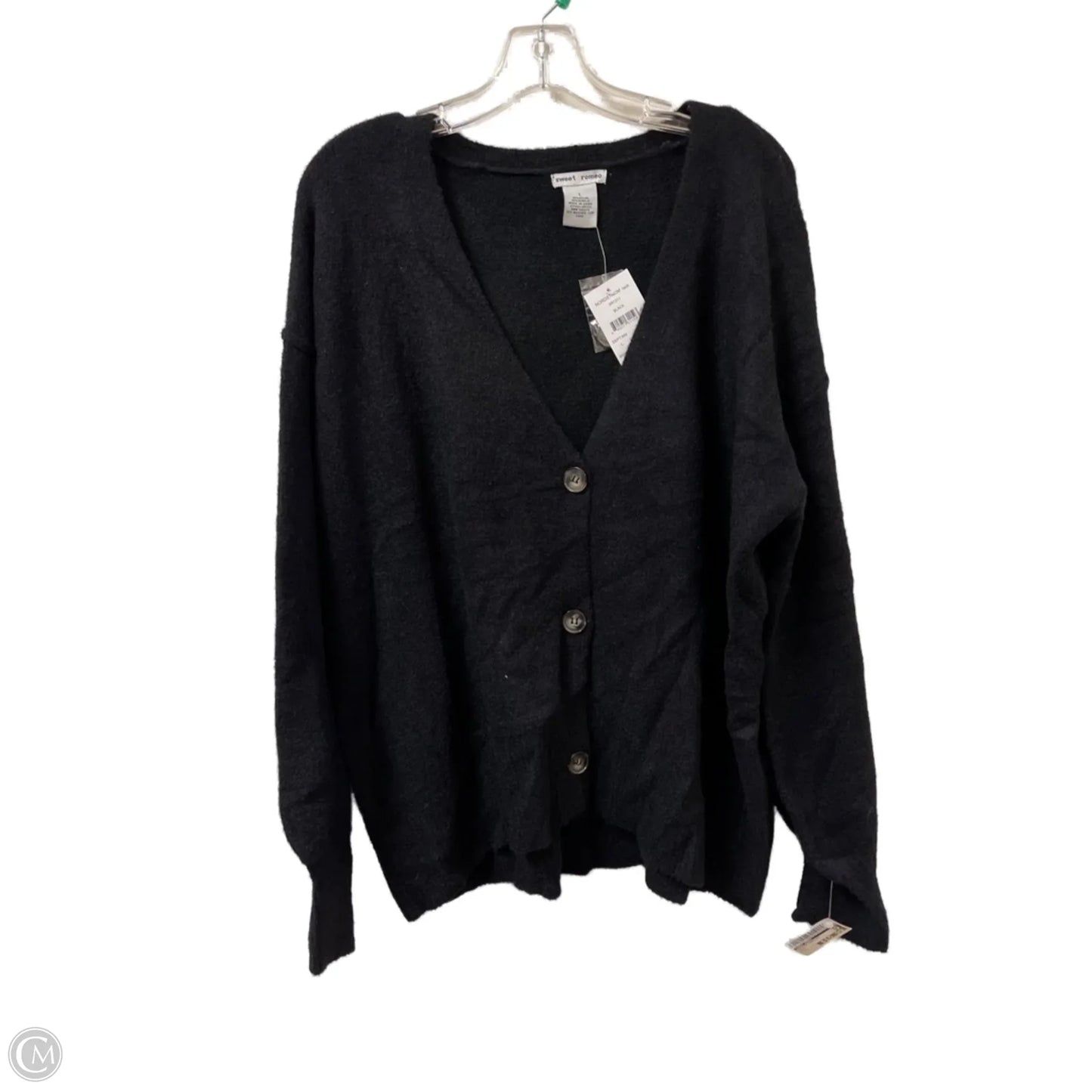 Sweater Cardigan By Sweet Romeo In Black, Size: L