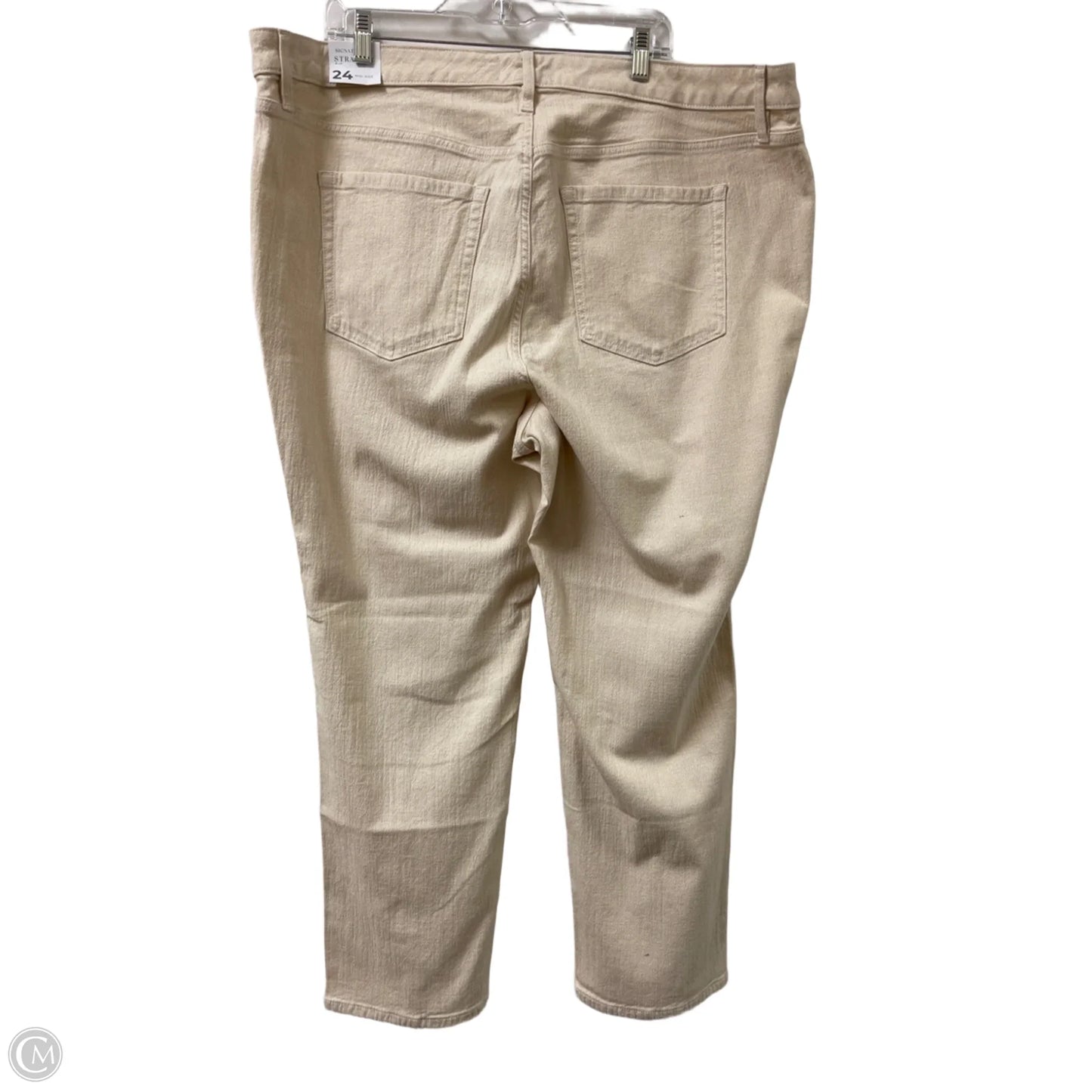 Jeans Straight By Lane Bryant In Cream, Size: 24