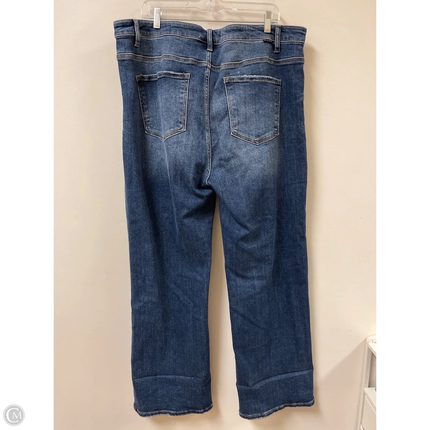 Jeans Wide Leg By Risen In Blue Denim, Size: 22