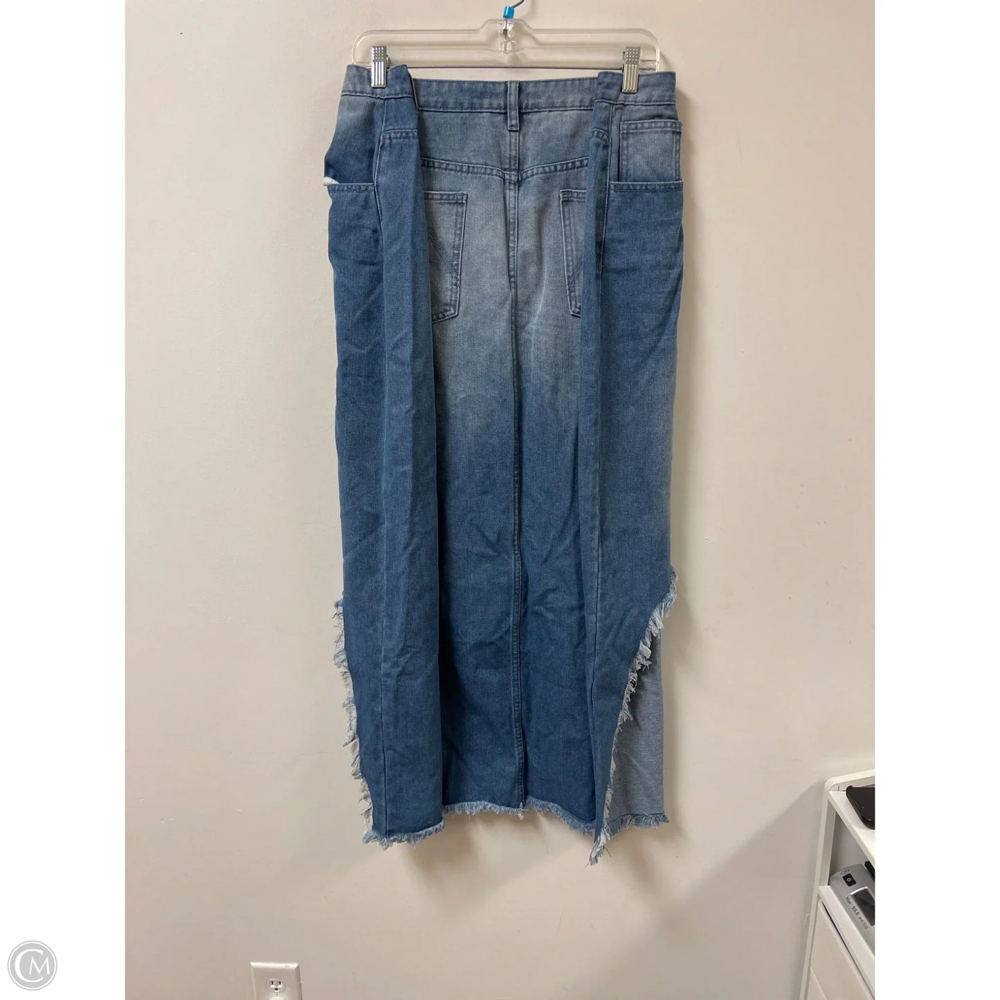 Skirt Maxi By Fashion Nova In Blue Denim, Size: 22