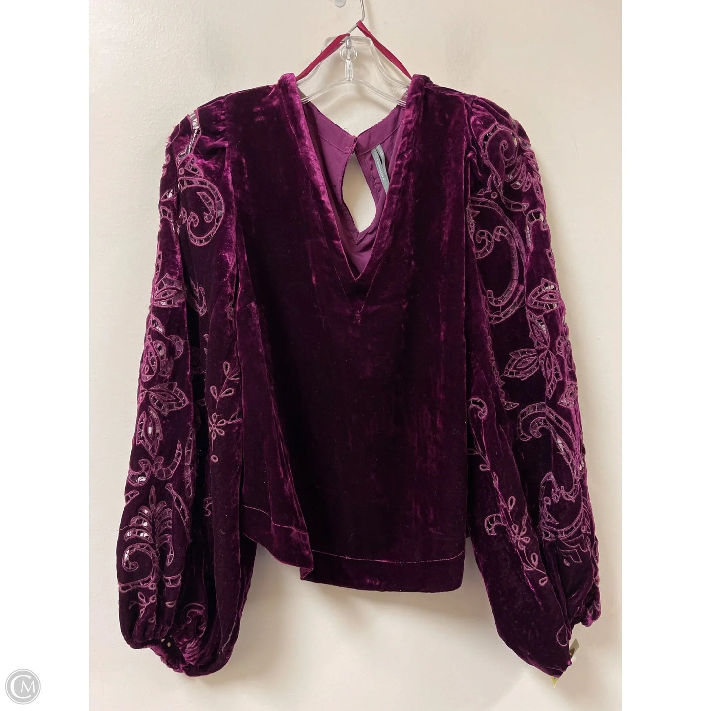 Top Long Sleeve By Anthropologie In Purple, Size: L