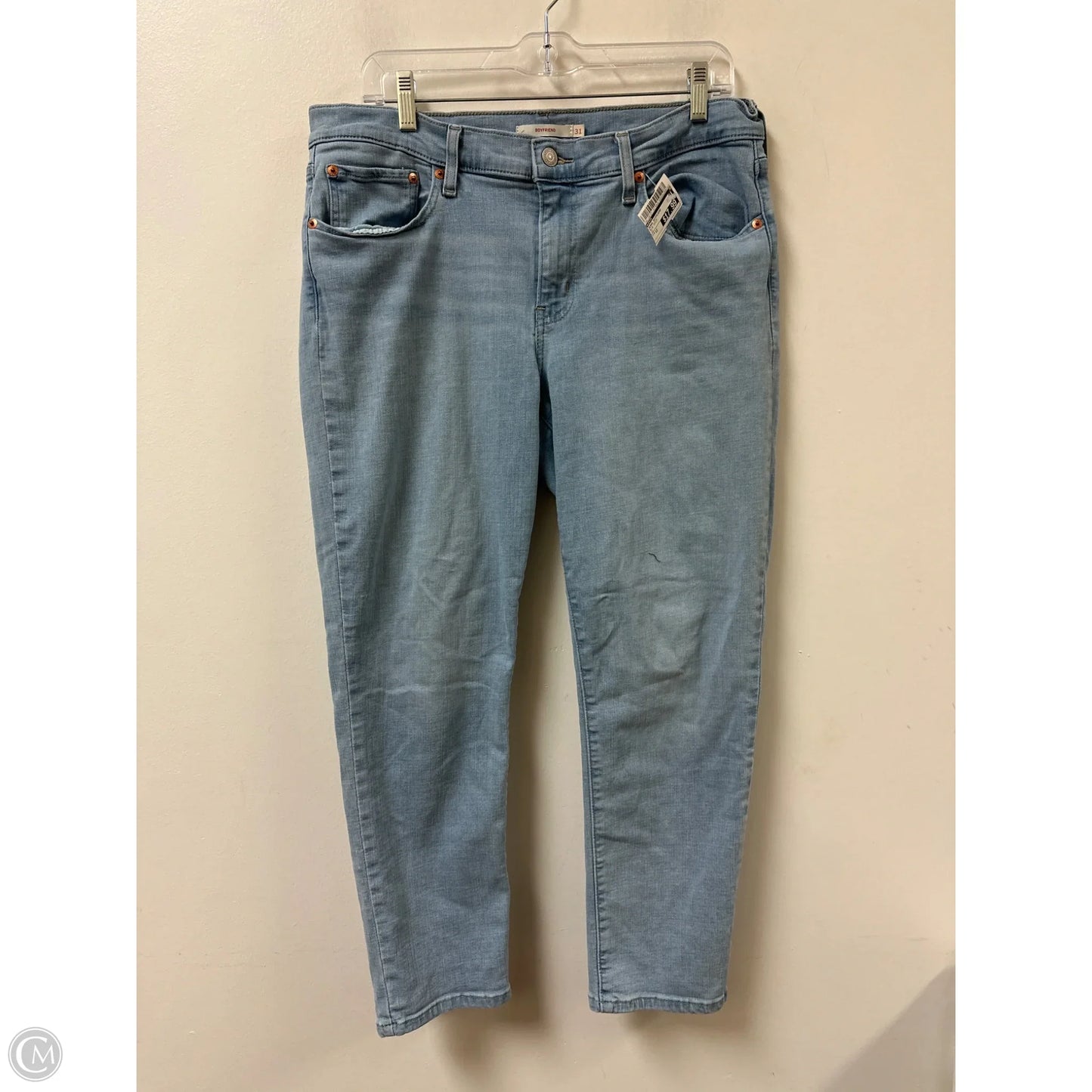 Jeans Boyfriend By Levis In Blue Denim, Size: 12