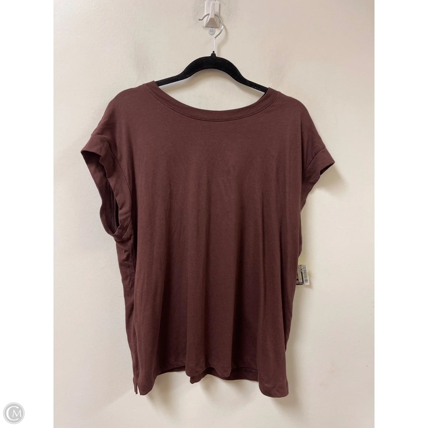 Top Short Sleeve Basic By A New Day In Brown, Size: L