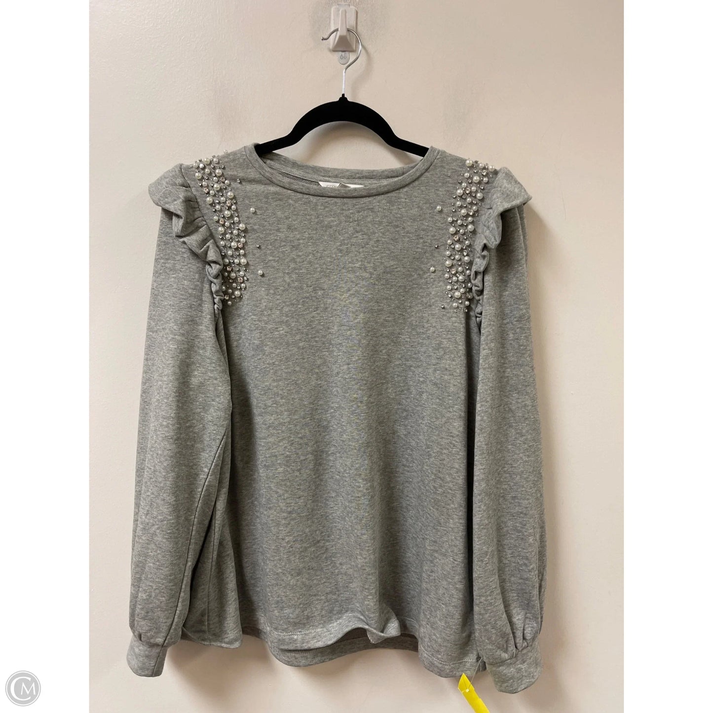 Sweatshirt Crewneck By Crown And Ivy In Grey, Size: L