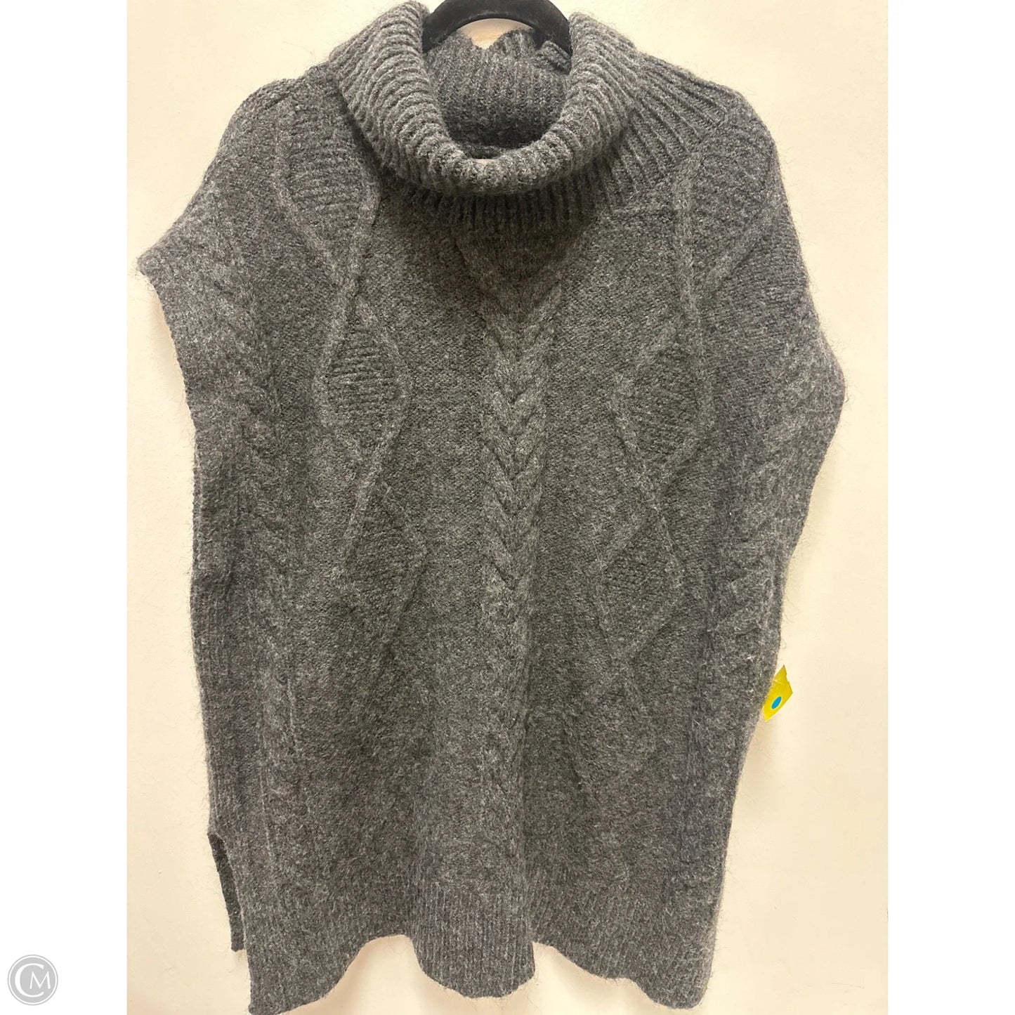 Sweater Short Sleeve By Loft In Grey, Size: Xl