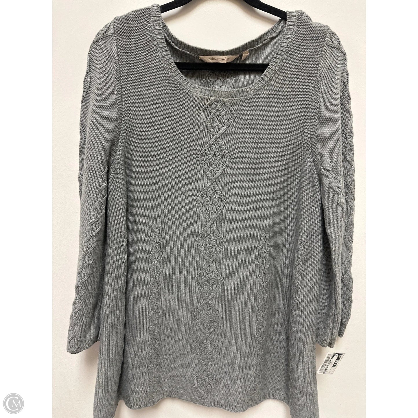 Sweater By Soft Surroundings In Grey, Size: L