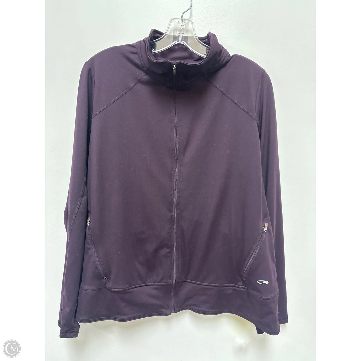 Athletic Jacket By Champion In Purple, Size: 1x