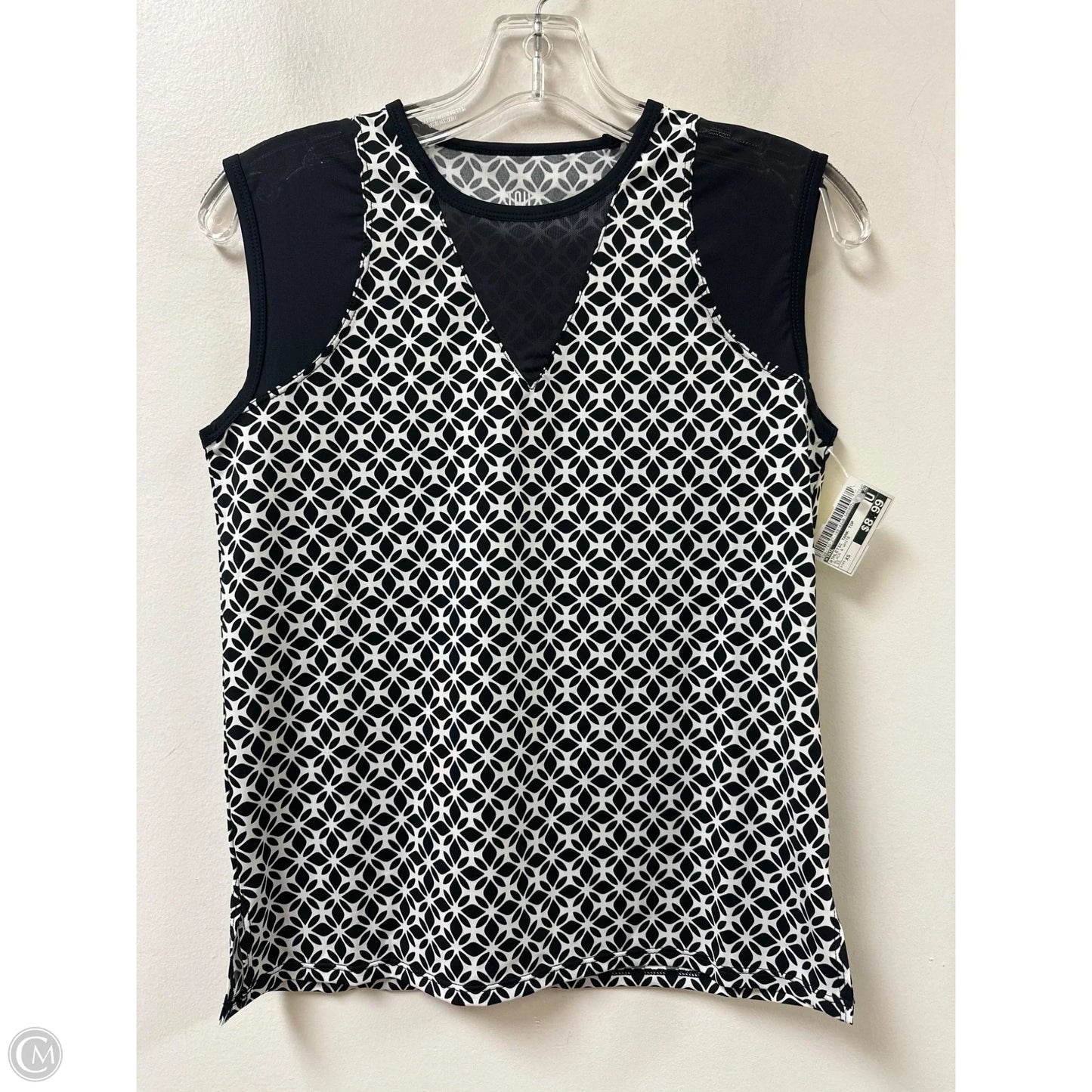 Athletic Tank Top By Tail In Black & White, Size: Xs