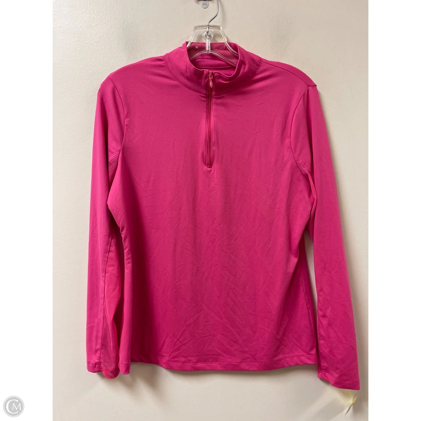 Athletic Top Long Sleeve Collar By Gottex In Pink, Size: Xs