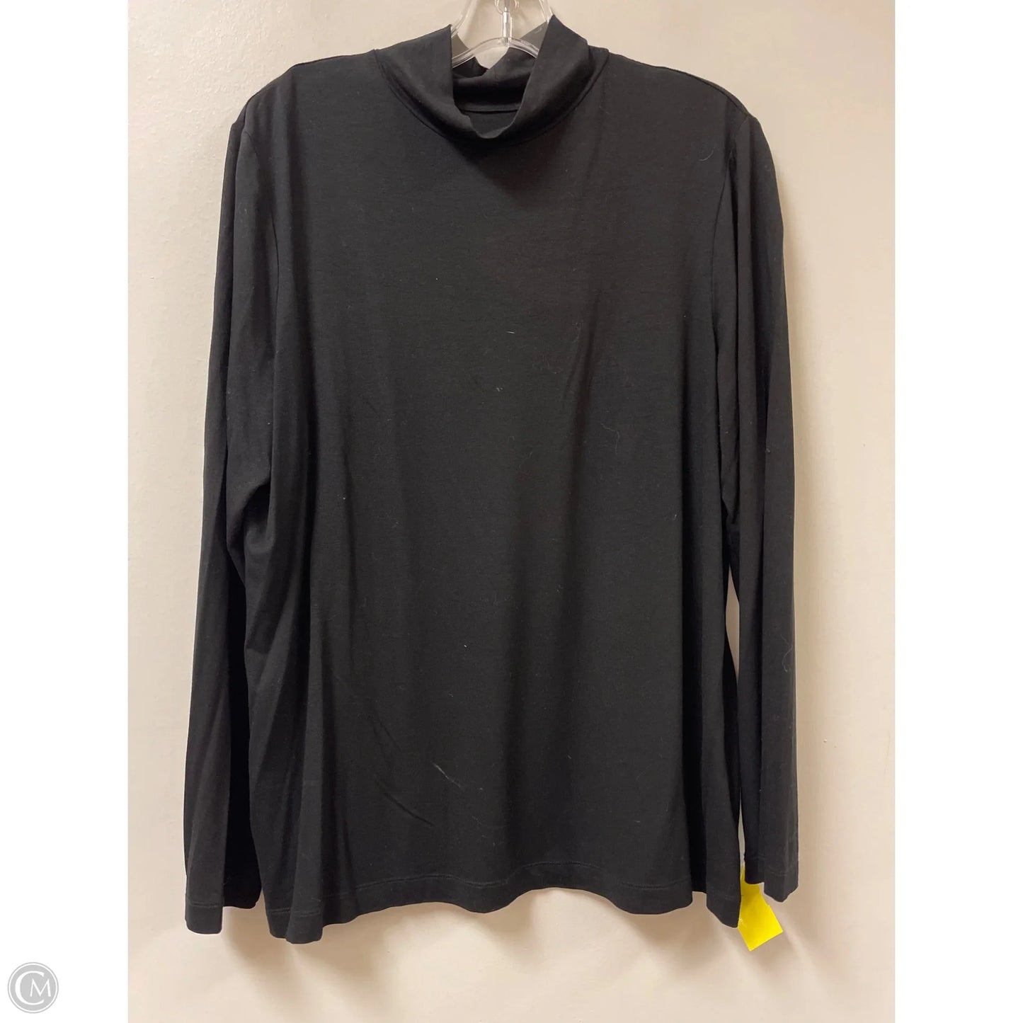 Top Long Sleeve By Chicos In Black, Size: L