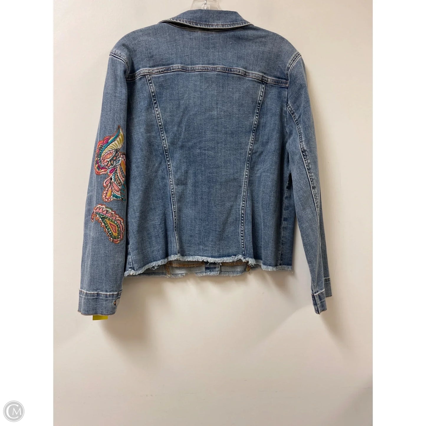 Jacket Denim By Chicos In Blue Denim, Size: L