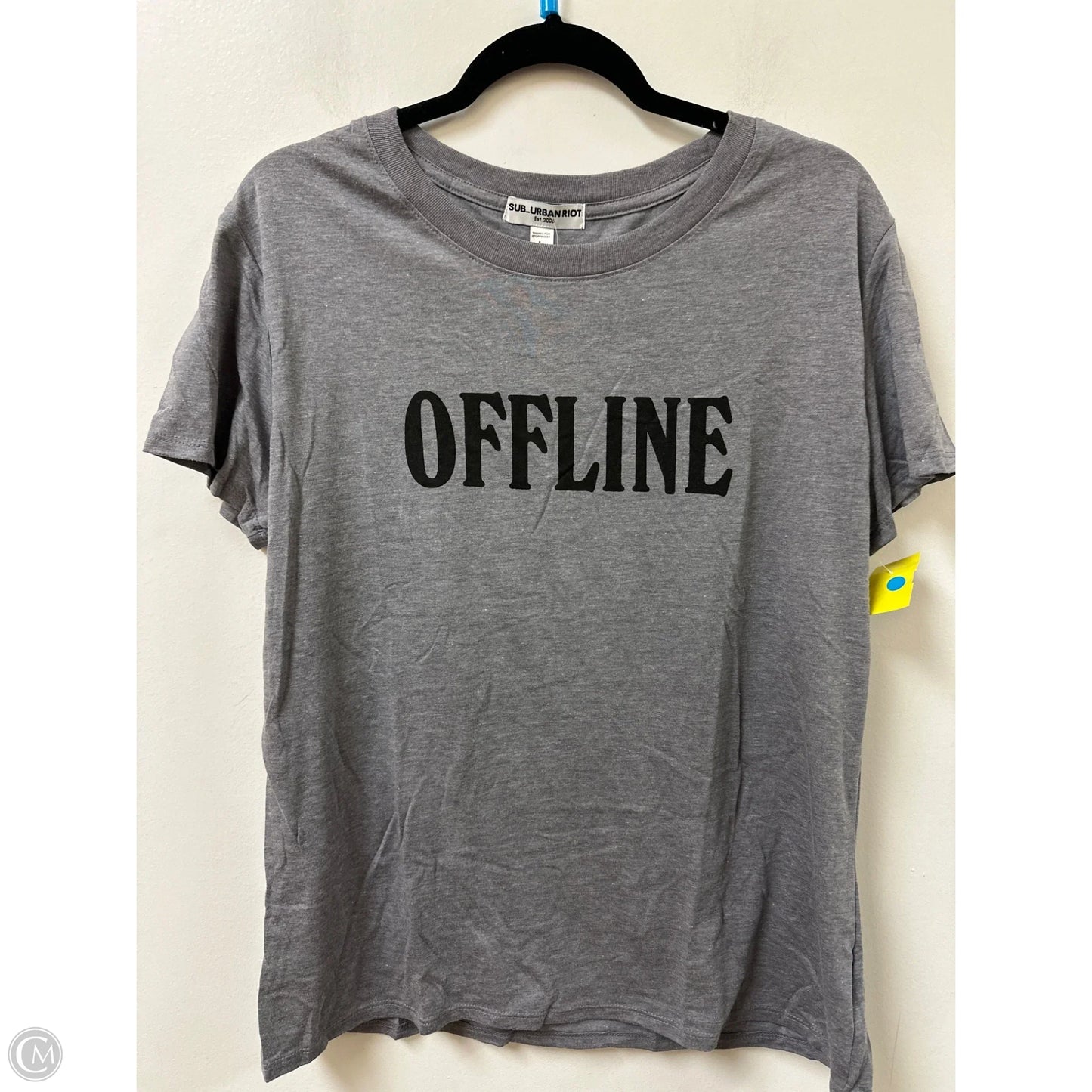 Top Short Sleeve By Clothes Mentor In Grey, Size: L