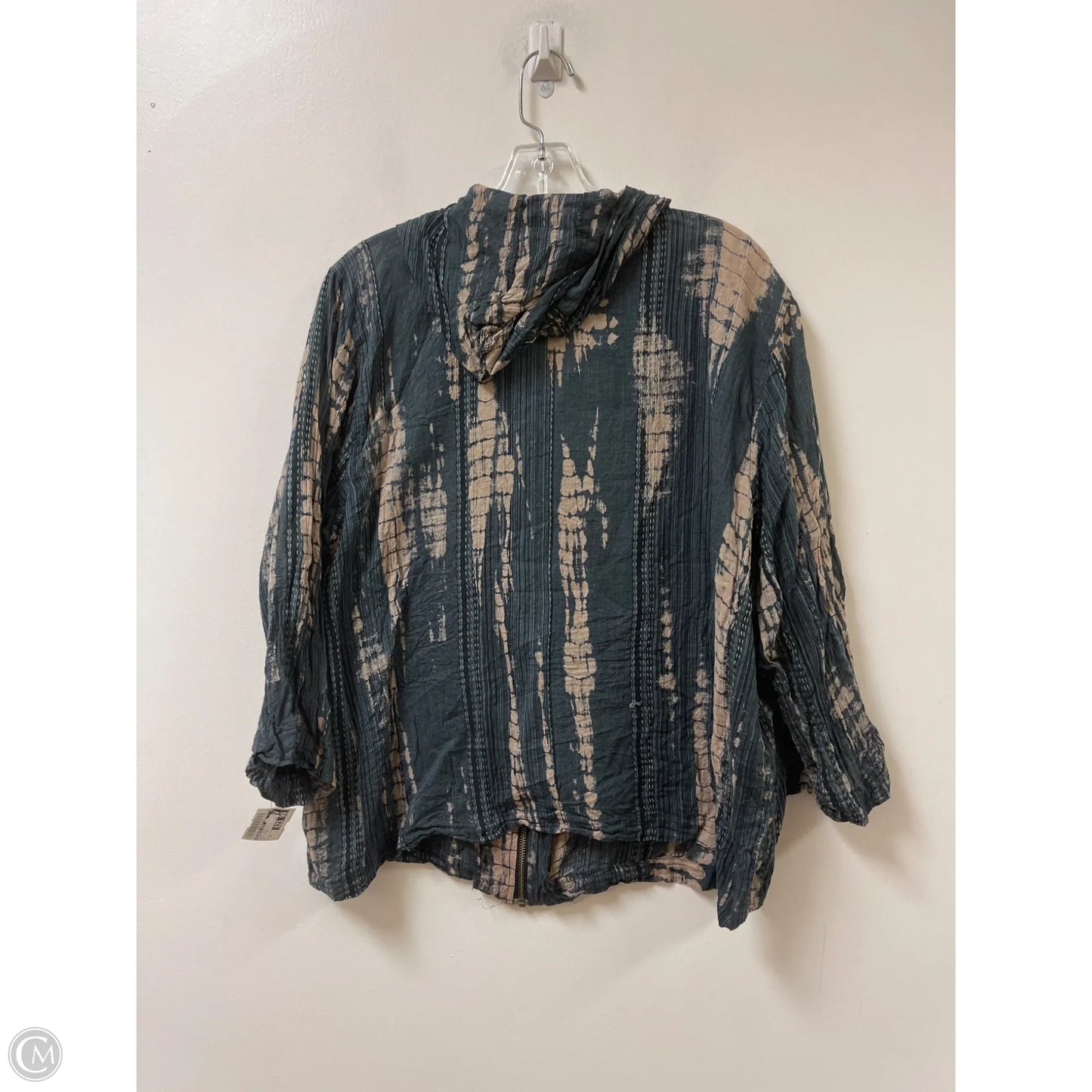 Jacket Moto By Coldwater Creek In Blue & Brown, Size: Xl