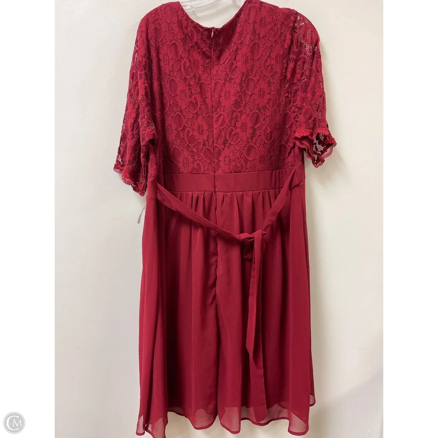 Dress Party Midi By Clothes Mentor In Red, Size: 2x