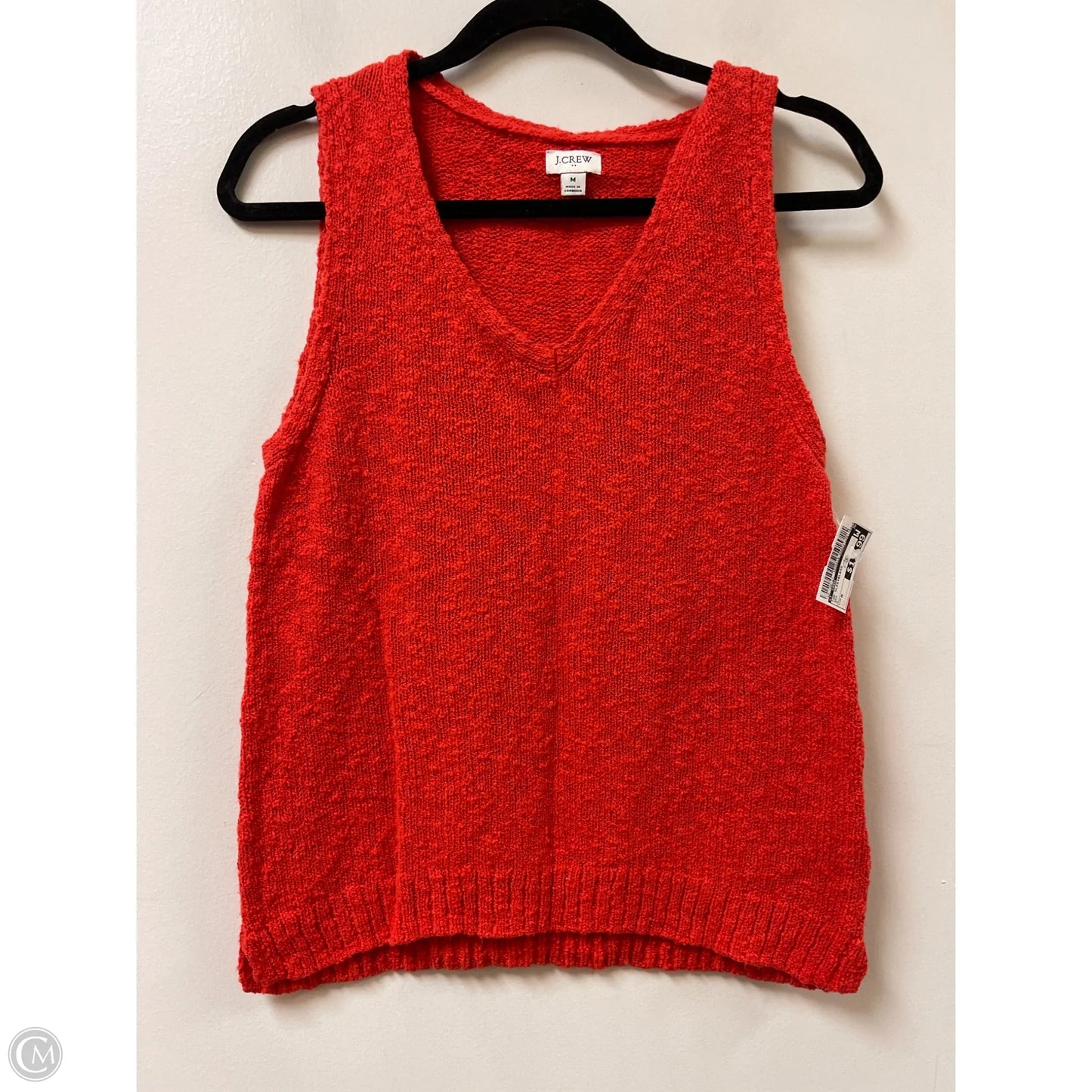 Top Sleeveless By J. Crew In Red, Size: M