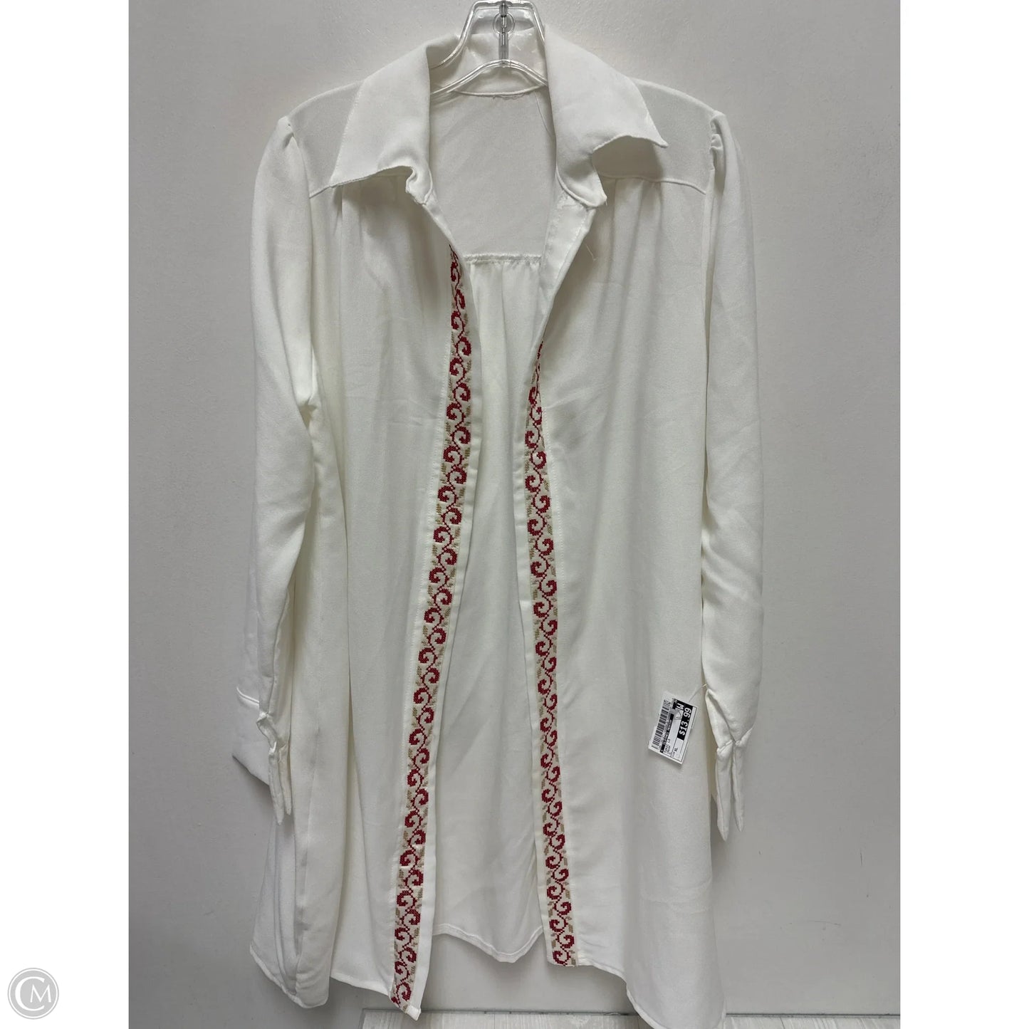 Tunic Long Sleeve By Clothes Mentor In Cream, Size: Xl