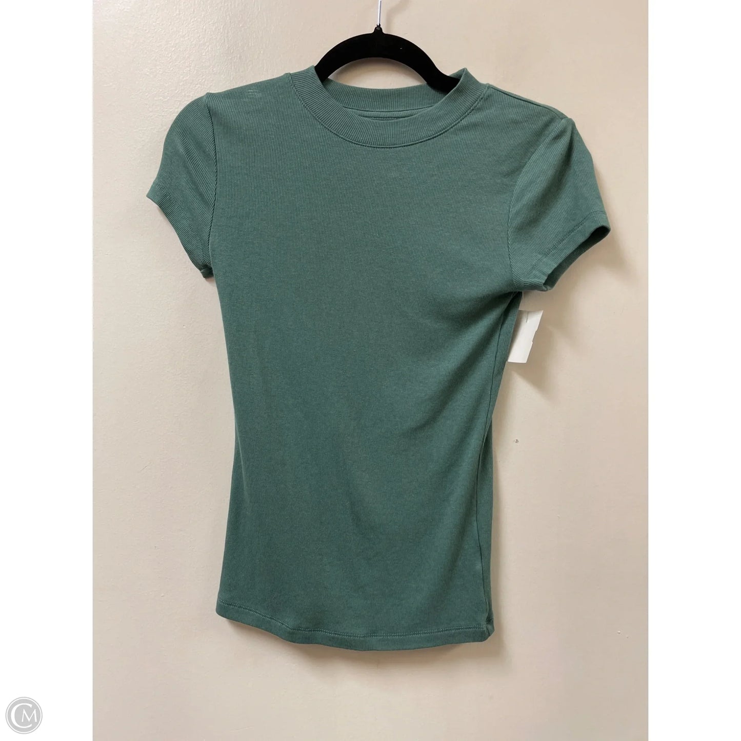 Top Short Sleeve Basic By A New Day In Green, Size: Xs