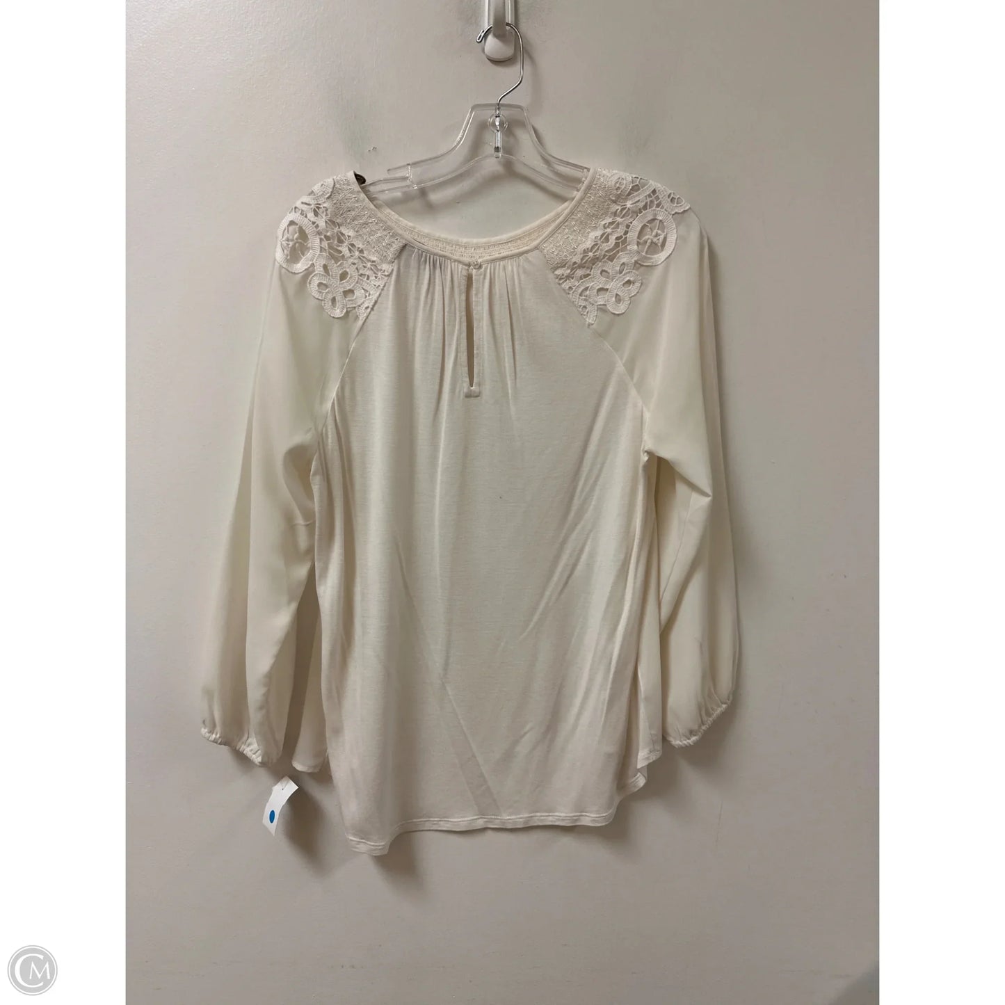 Top Long Sleeve By Loft In Cream, Size: M