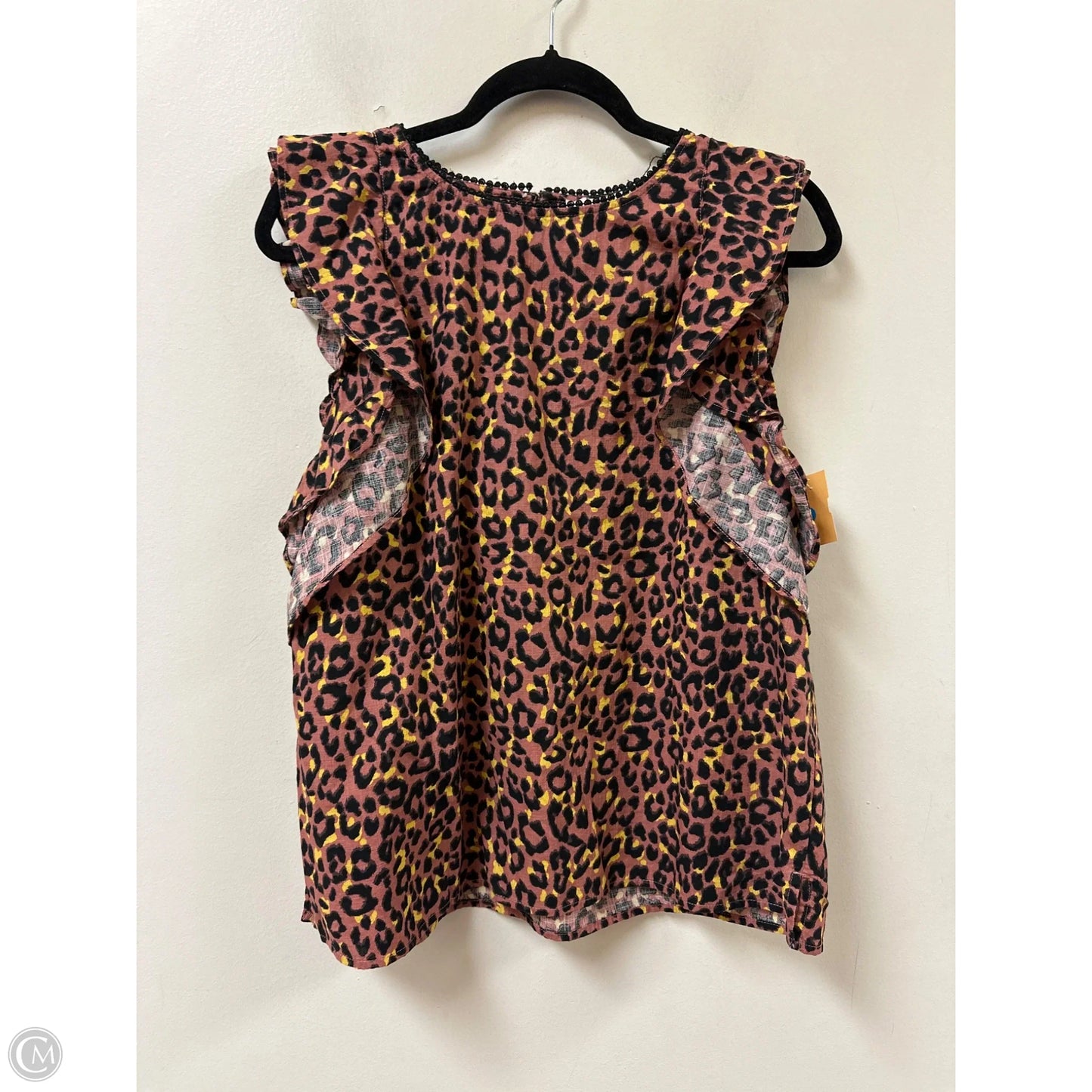 Top Short Sleeve By Loft In Animal Print, Size: M