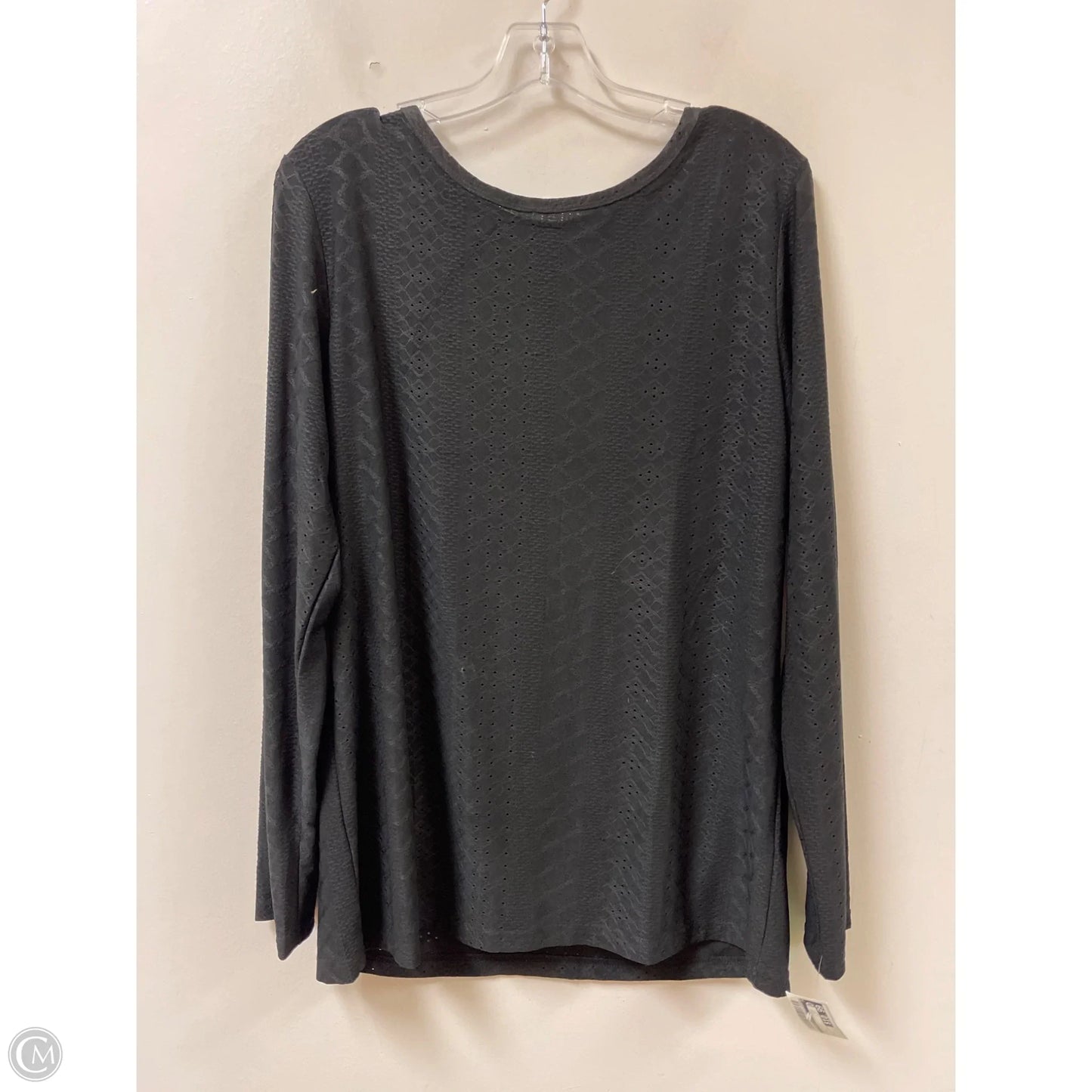 Top Long Sleeve By Clothes Mentor In Black, Size: L