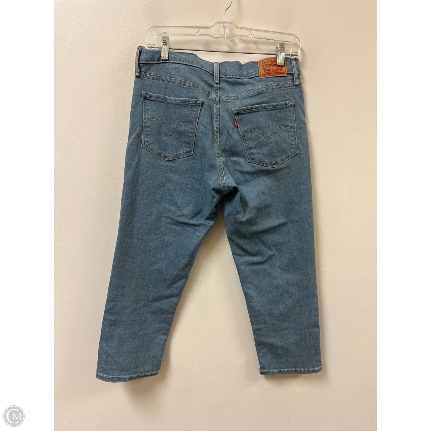 Jeans Cropped By Levis In Blue Denim, Size: 8