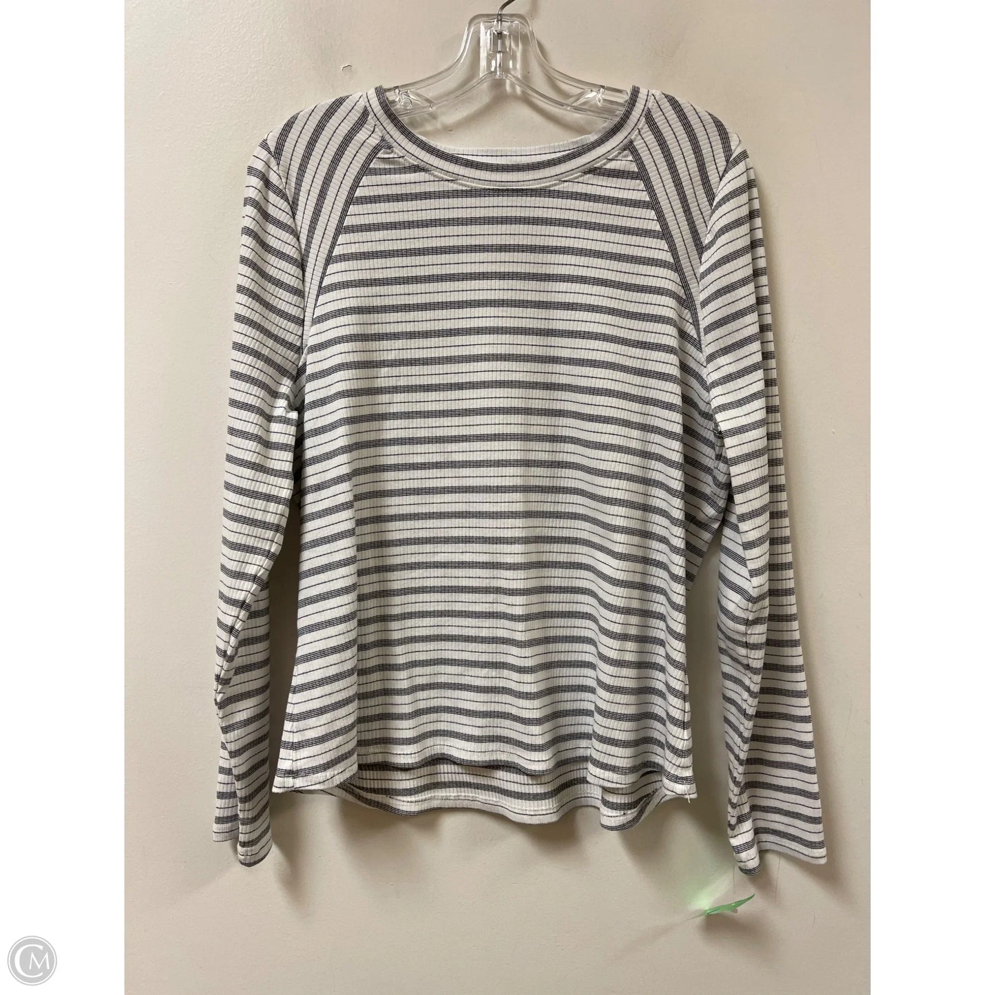 Top Long Sleeve By Wonderly In Striped Pattern, Size: 1x
