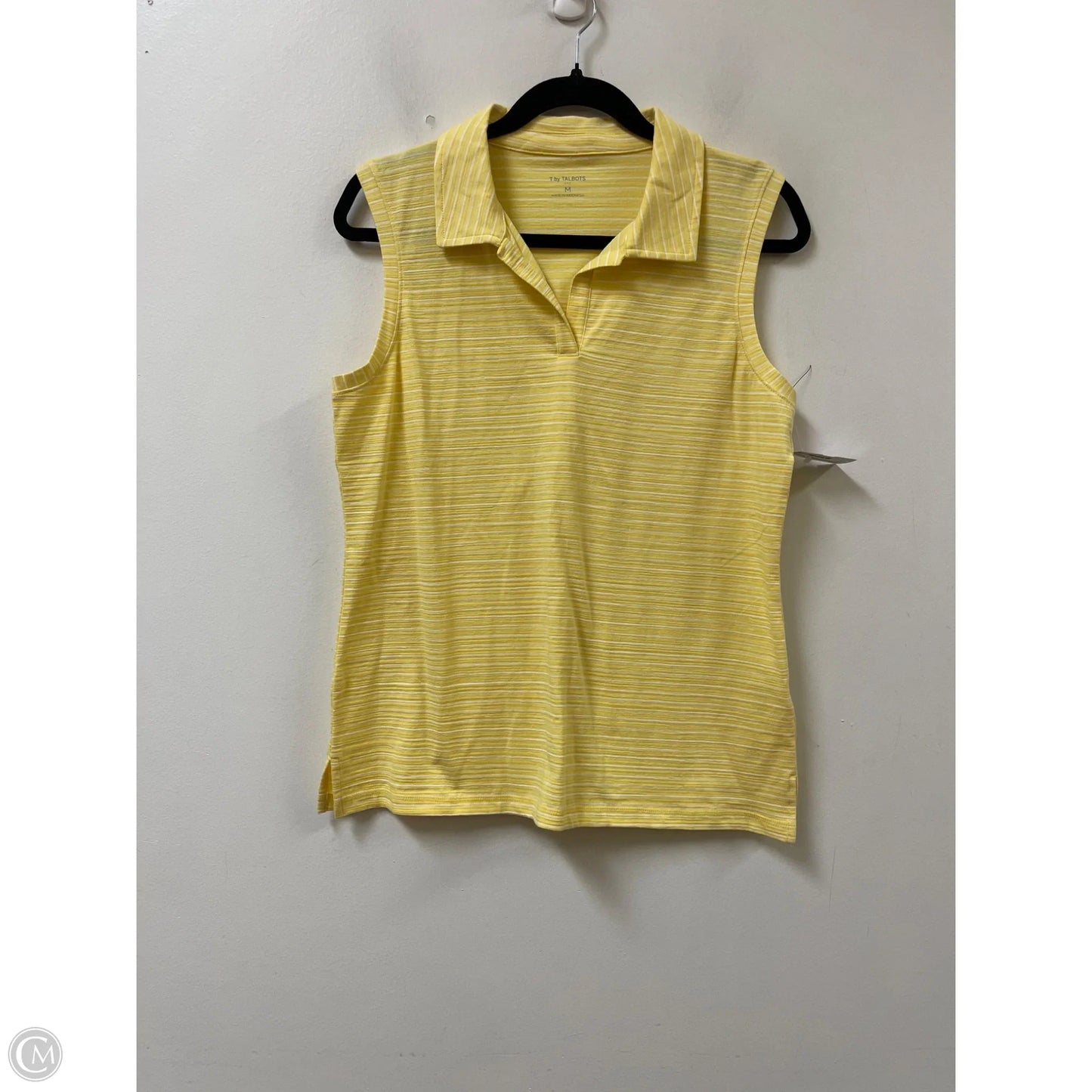Top Short Sleeve By Talbots In Yellow, Size: M