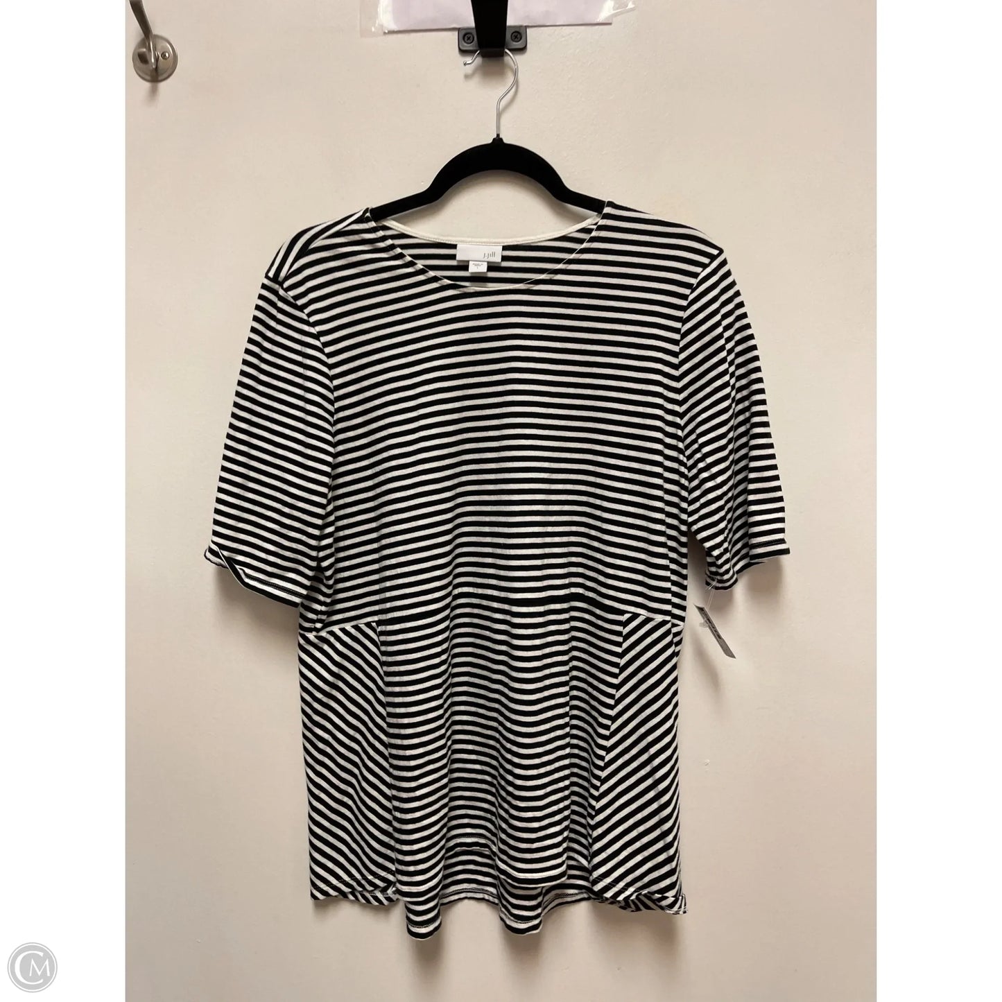 Top Short Sleeve By J. Jill In Striped Pattern, Size: L
