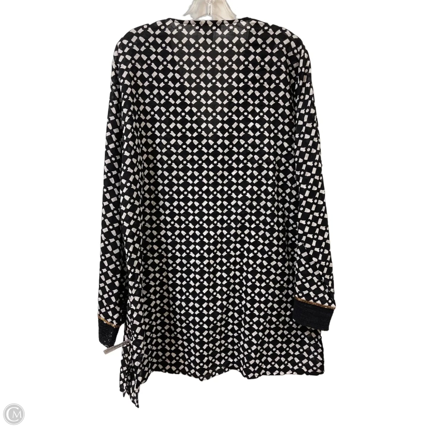 Tunic Long Sleeve By La Blanca In Black & White, Size: Xl