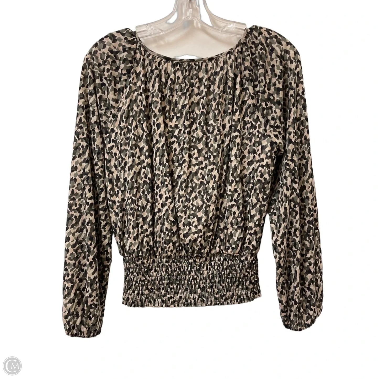 Top Long Sleeve By White House Black Market In Animal Print, Size: Xs