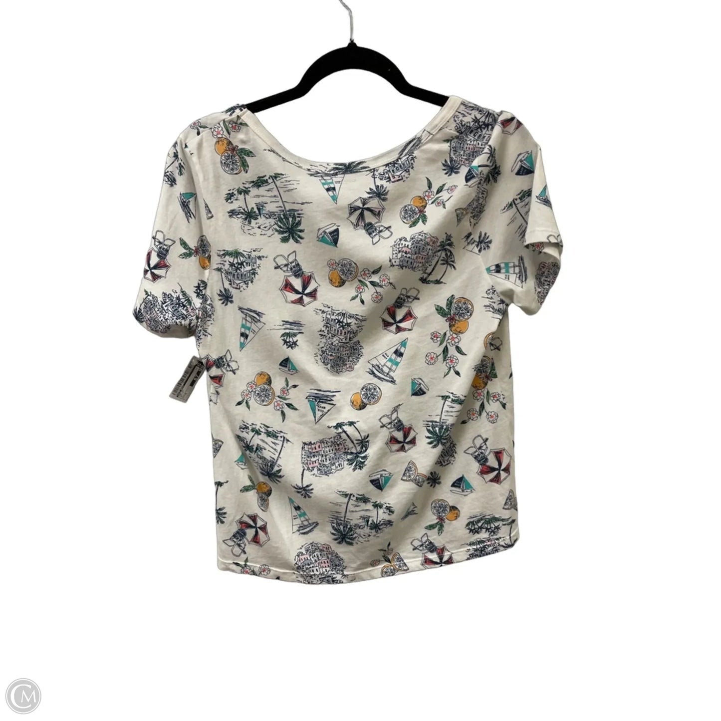 Top Short Sleeve By Old Navy In White, Size: M