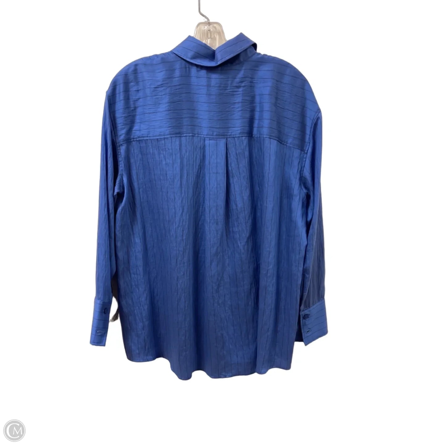 Blouse Long Sleeve By Zara In Blue, Size: Xs