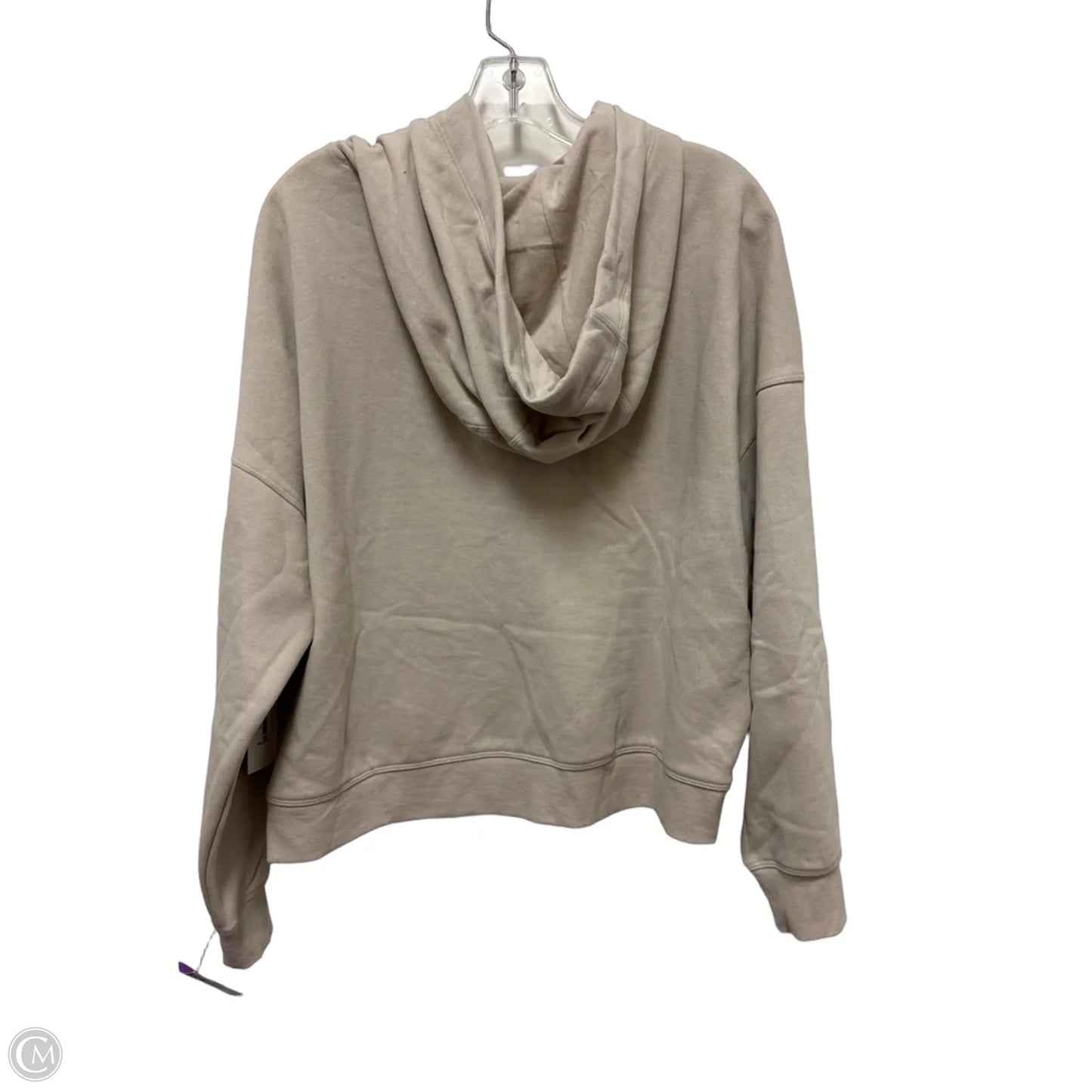 Sweatshirt Hoodie By Dkny In Cream, Size: L