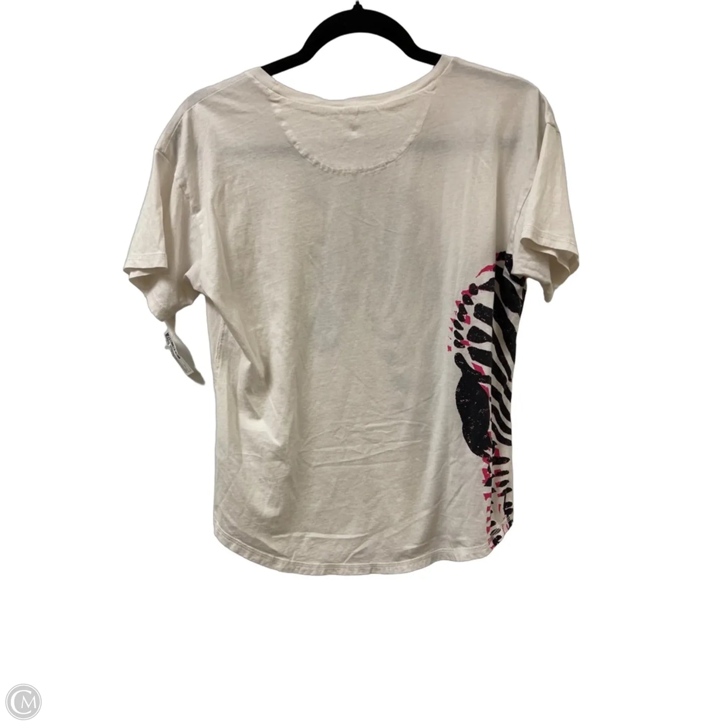 Top Short Sleeve By Anthropologie In Black & White, Size: Xs