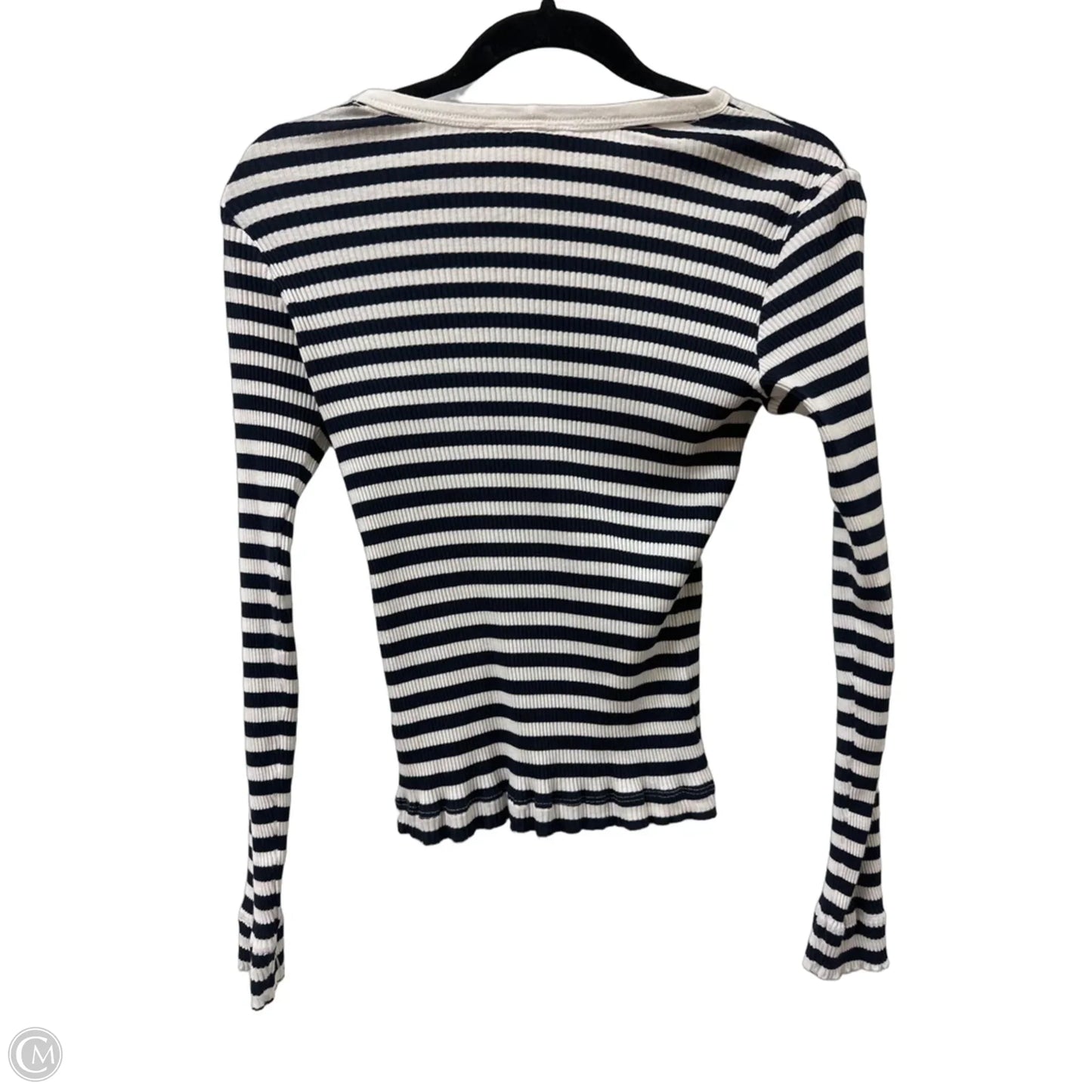Top Long Sleeve By H&m In Striped Pattern, Size: S
