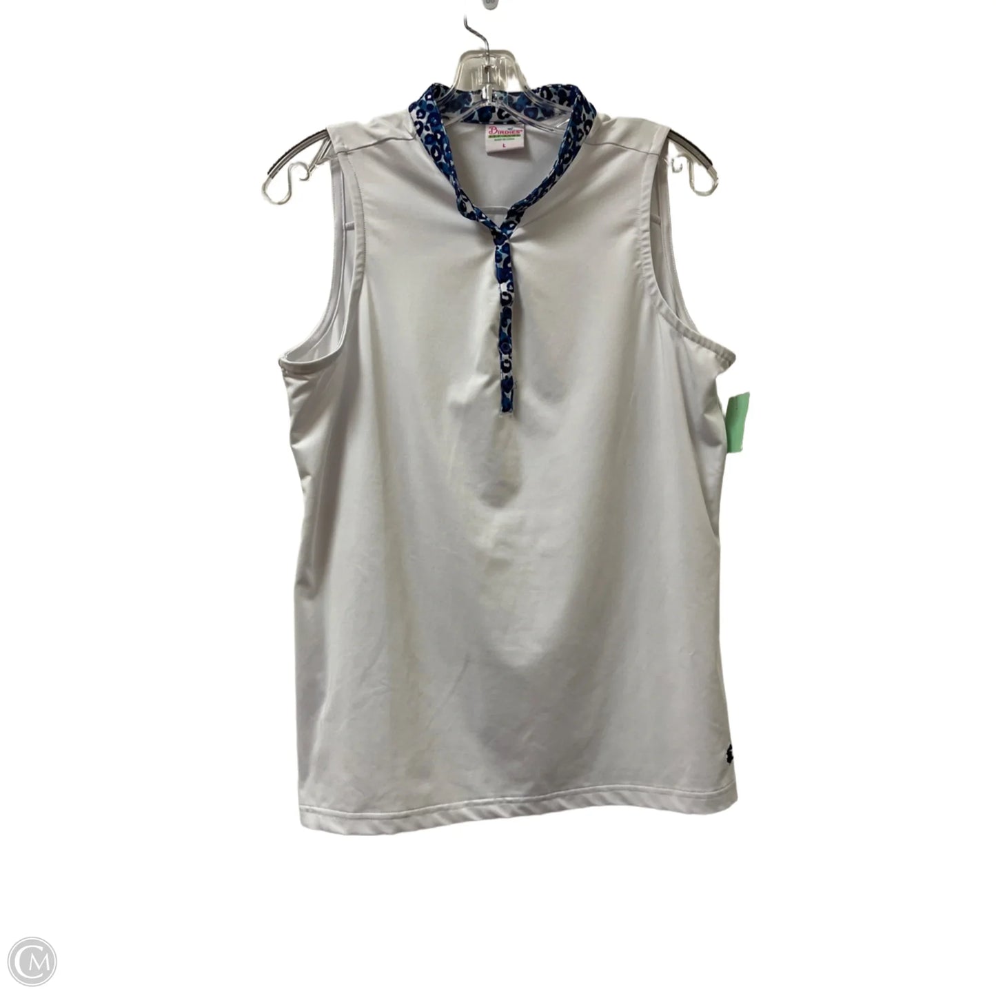 Athletic Tank Top By Clothes Mentor In White, Size: L