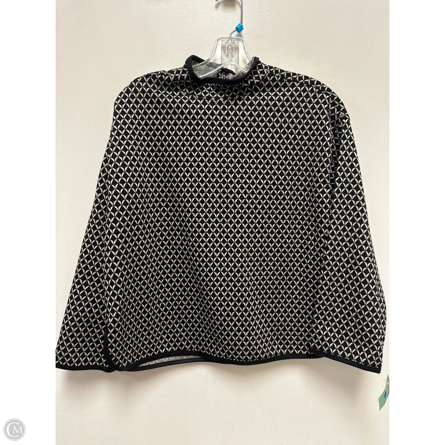Top Long Sleeve By Max Studio In Black & Cream, Size: S