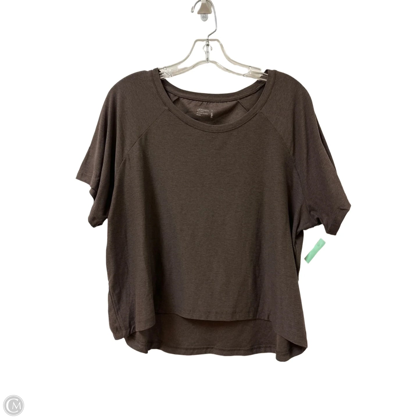 Athletic Top Short Sleeve By Jockey In Brown, Size: L