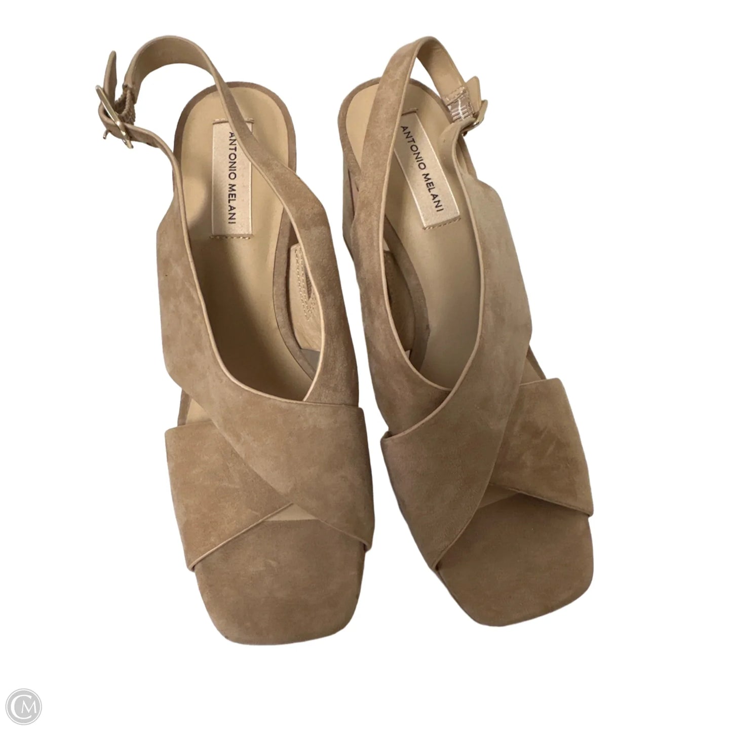 Sandals Heels Block By Antonio Melani In Tan, Size: 9.5