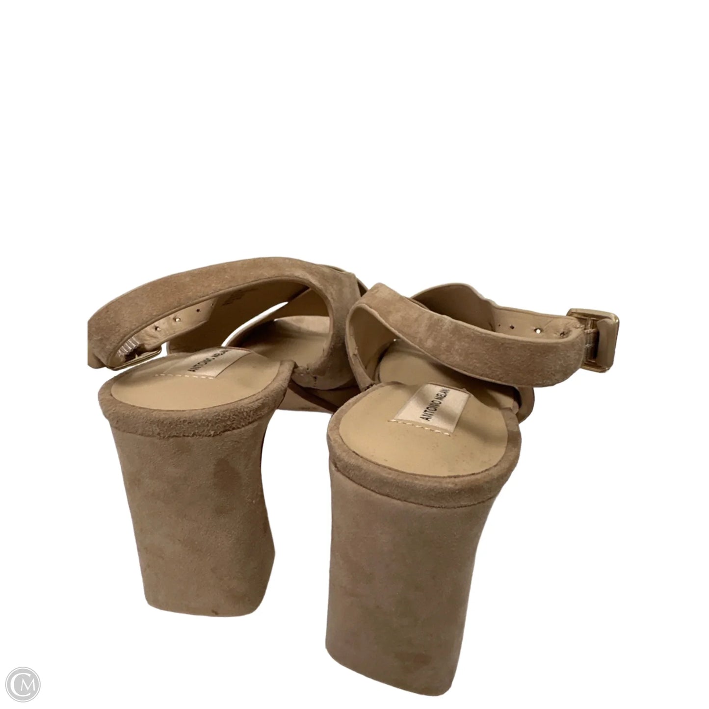Sandals Heels Block By Antonio Melani In Tan, Size: 9.5