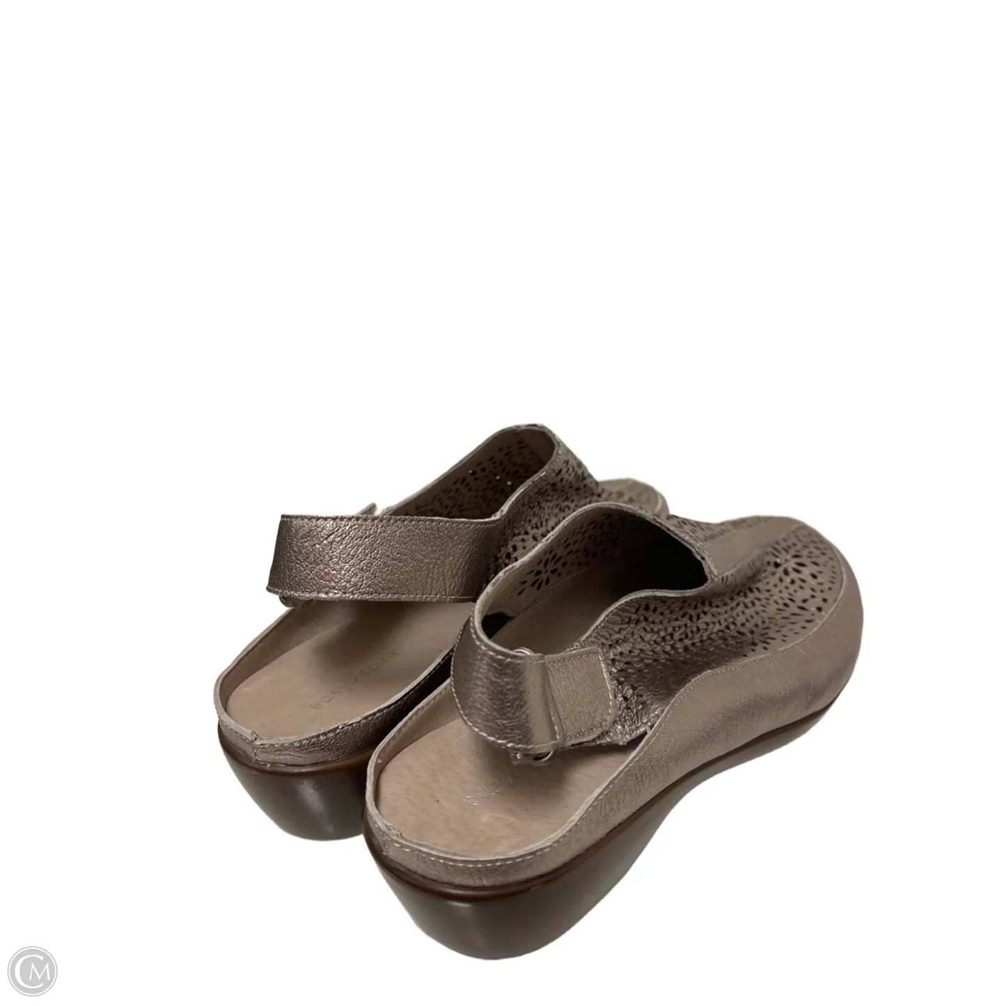 Shoes Flats By Easy Spirit In Silver, Size: 9.5