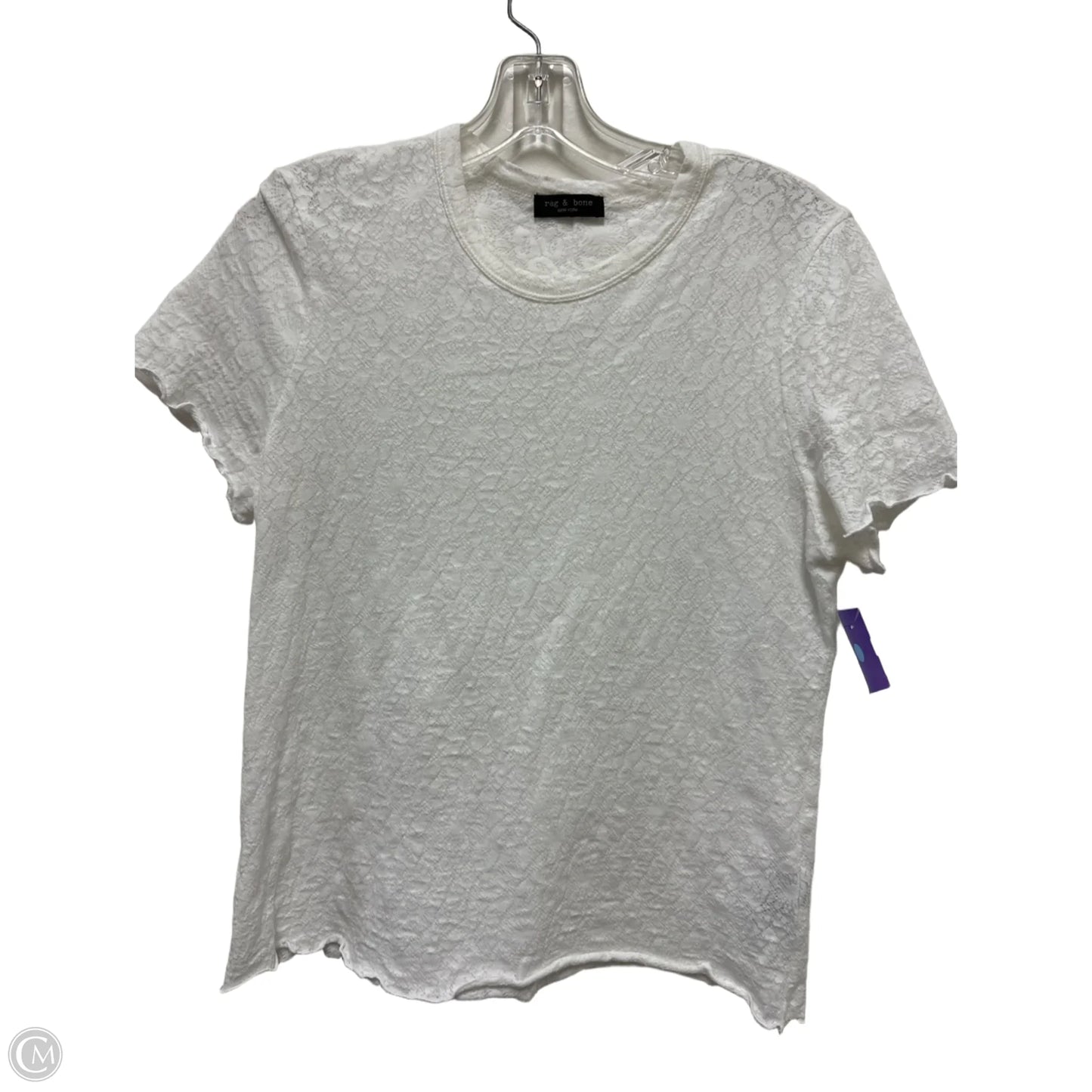 Top Short Sleeve By Rag And Bone In White, Size: M