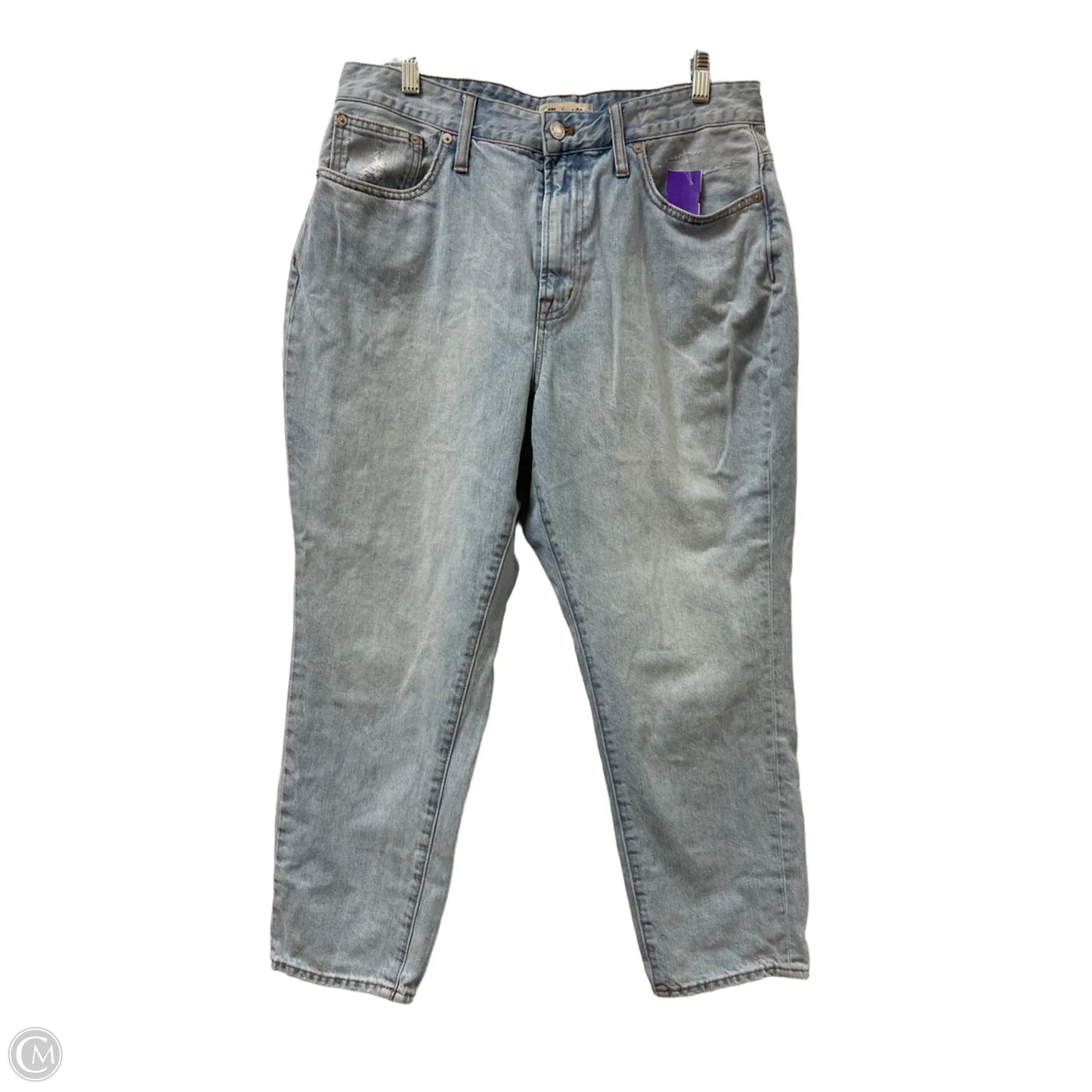 Jeans Straight By Madewell In Blue Denim, Size: 14