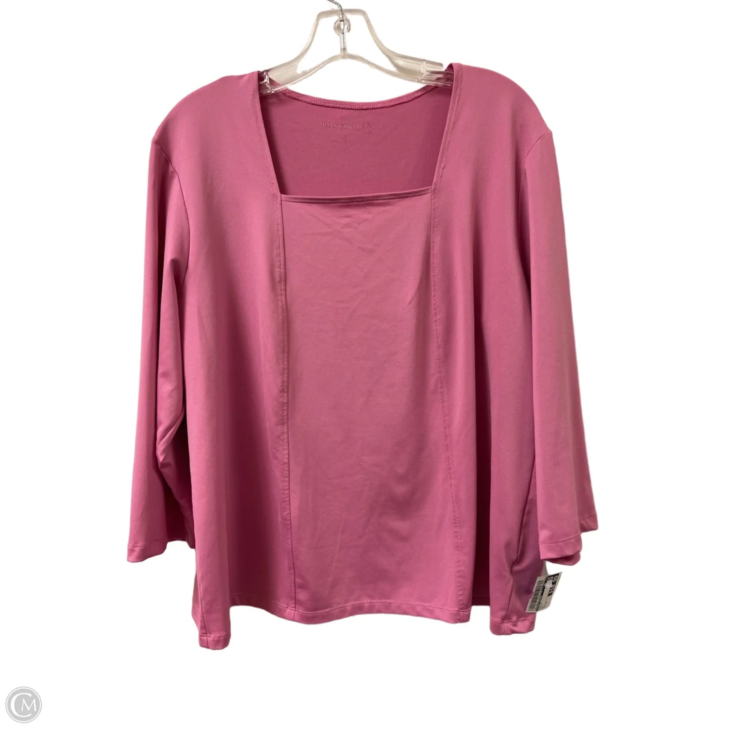 Top Long Sleeve By Susan Graver In Pink, Size: Xl