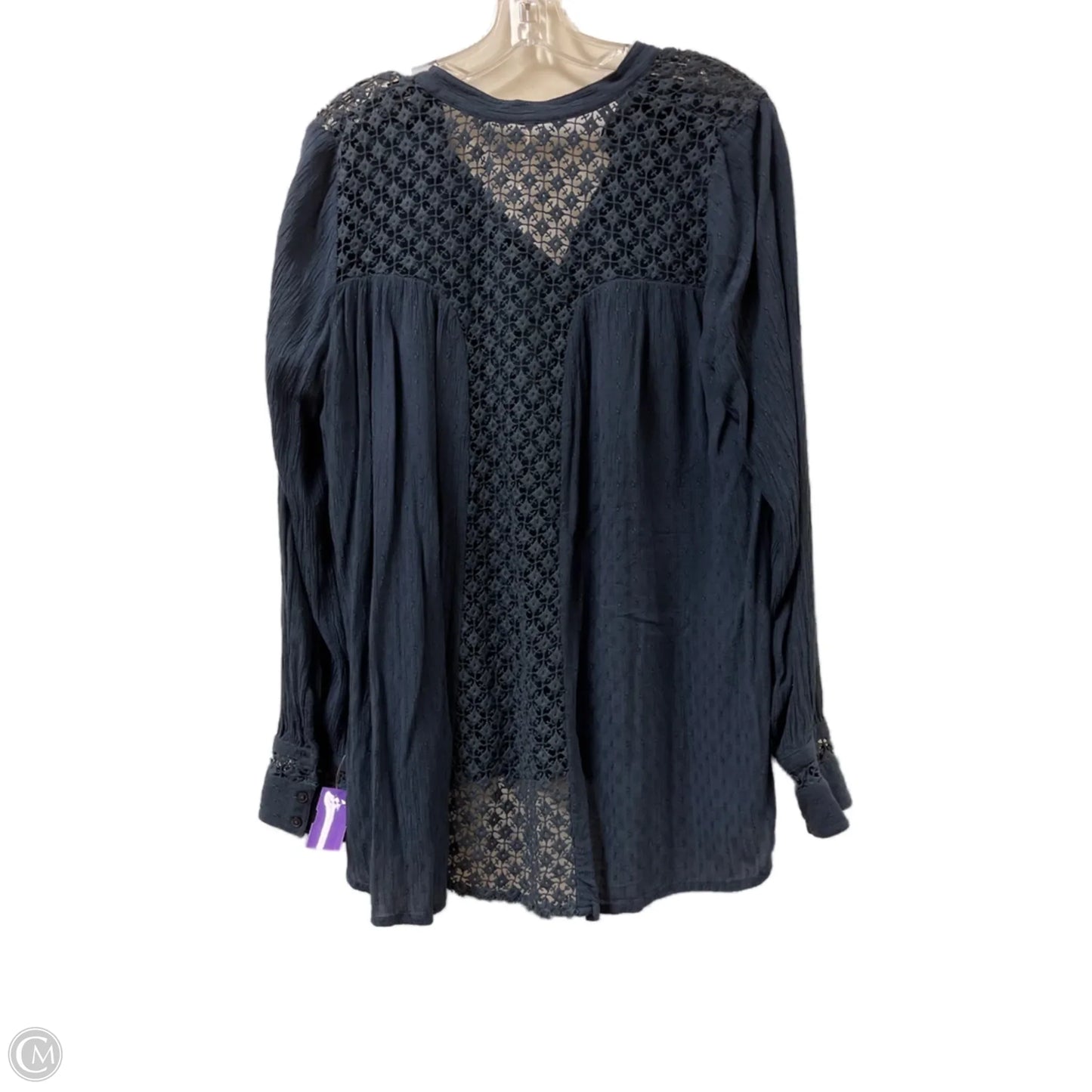 Tunic Long Sleeve By Free People In Navy, Size: M
