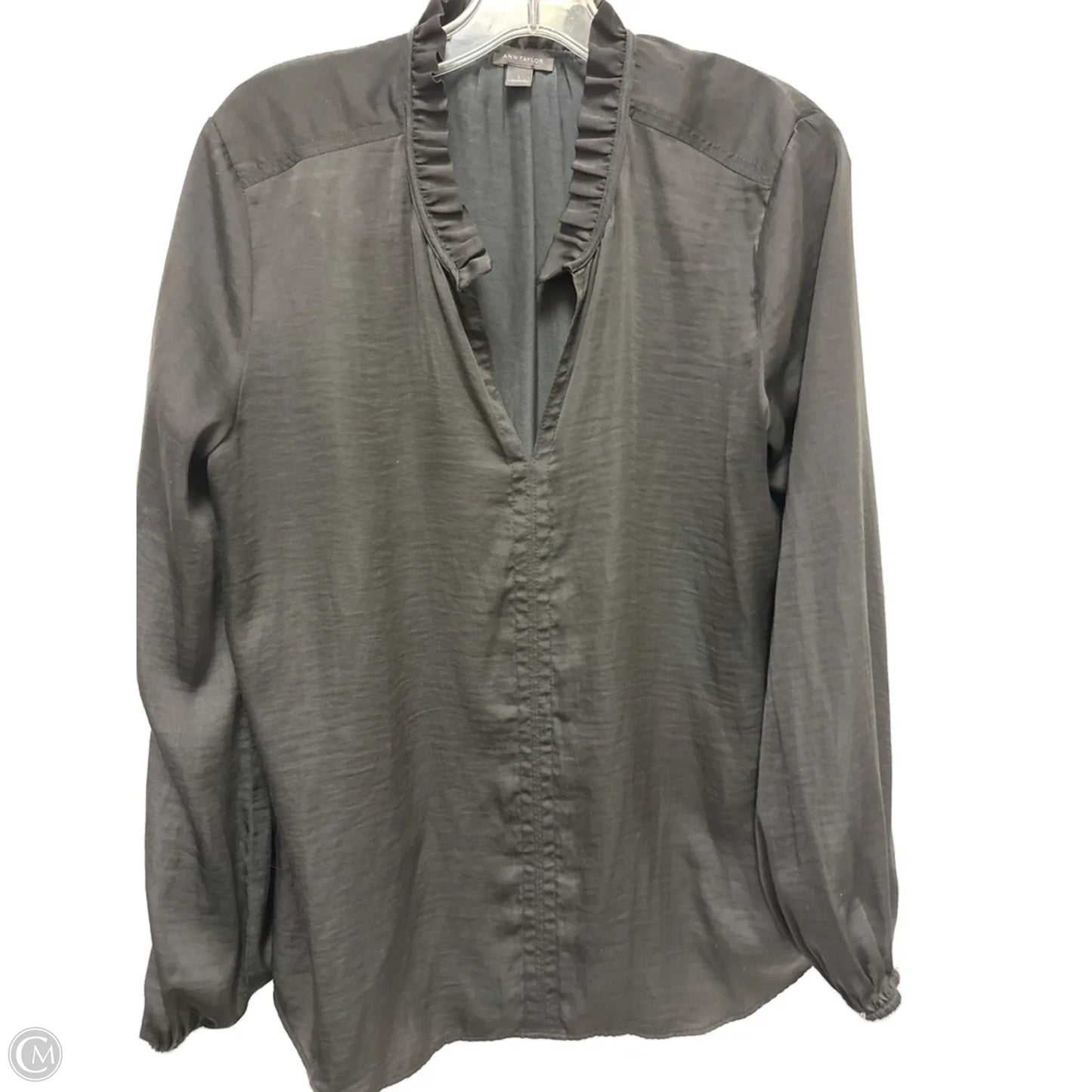 Top Long Sleeve By Ann Taylor In Black, Size: L