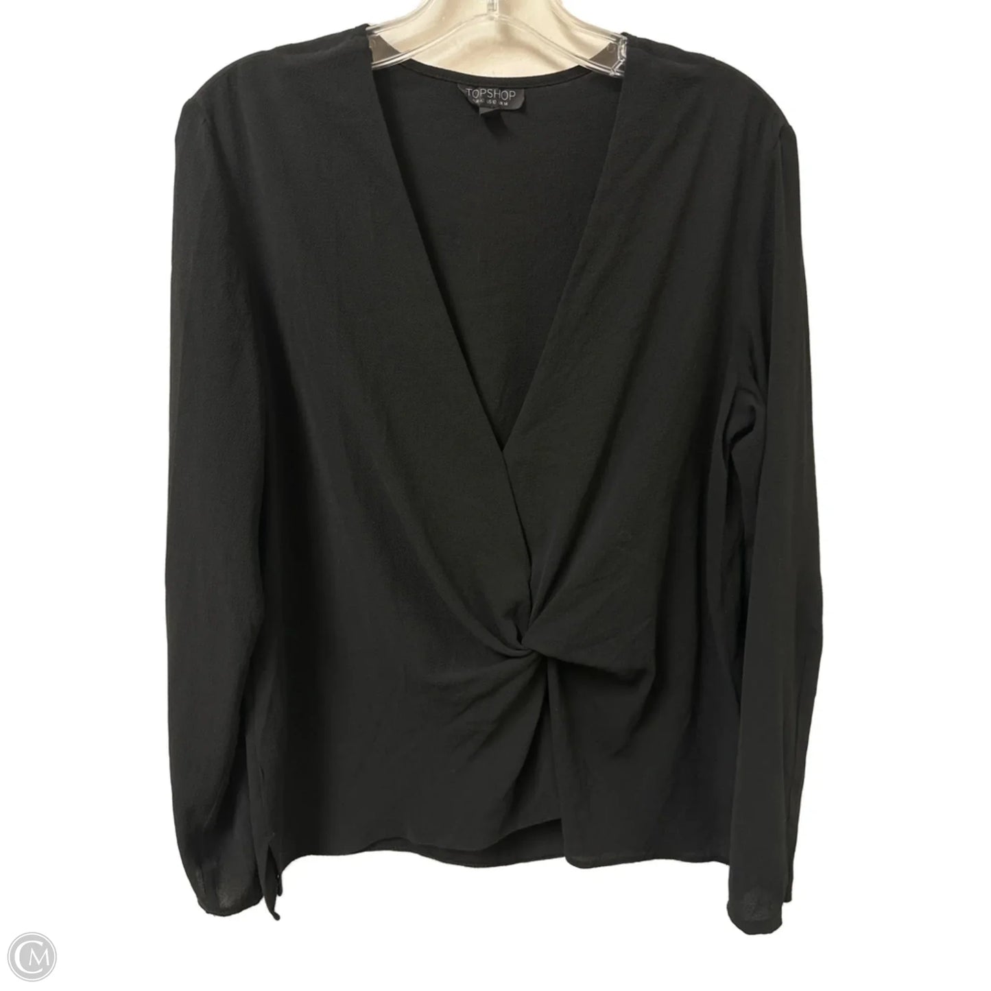 Top Long Sleeve By Top Shop In Black, Size: M