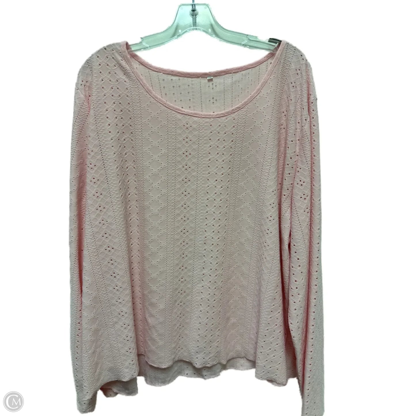 Top Long Sleeve By Clothes Mentor In Pink, Size: 4x